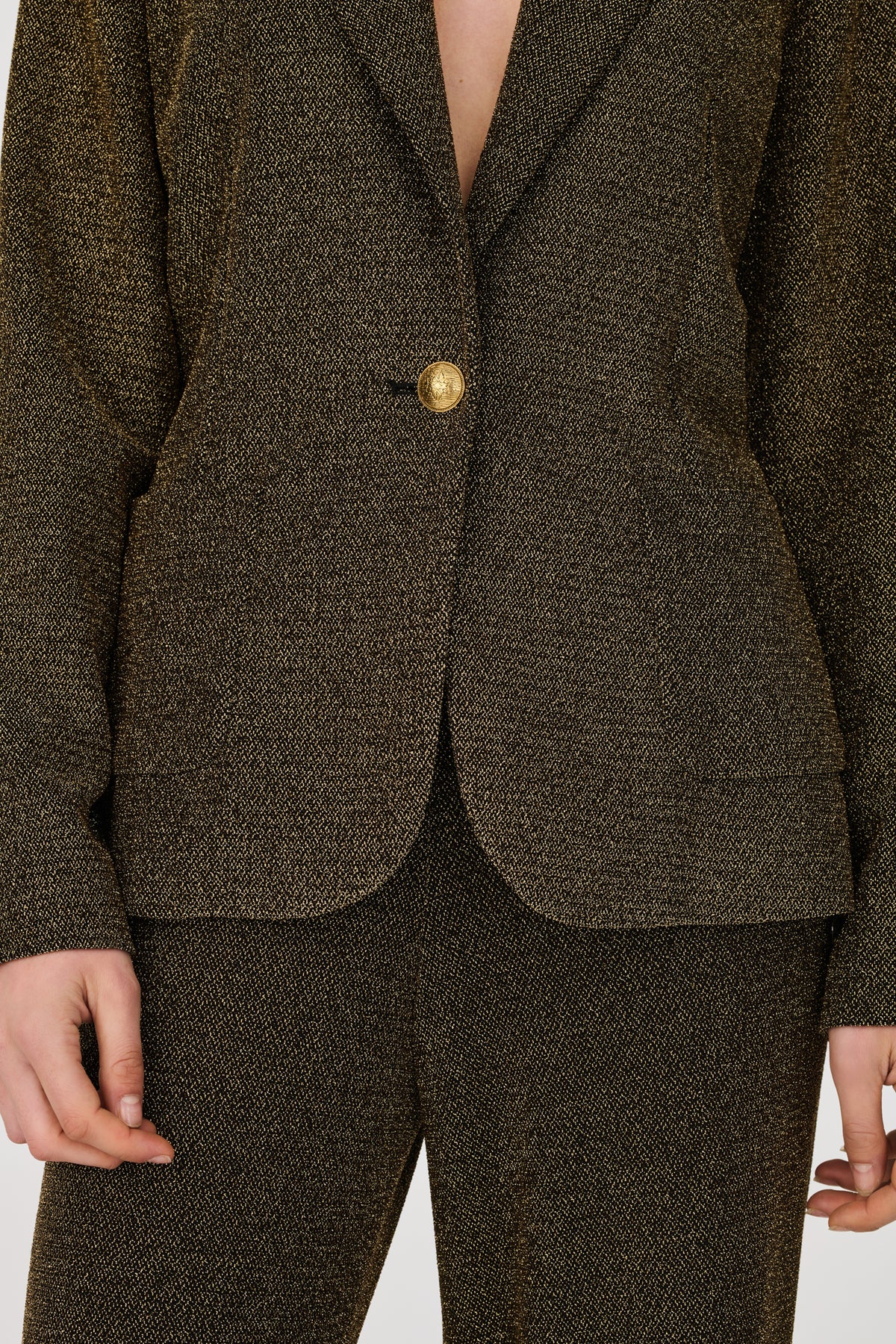 Blazer en jersey lurex