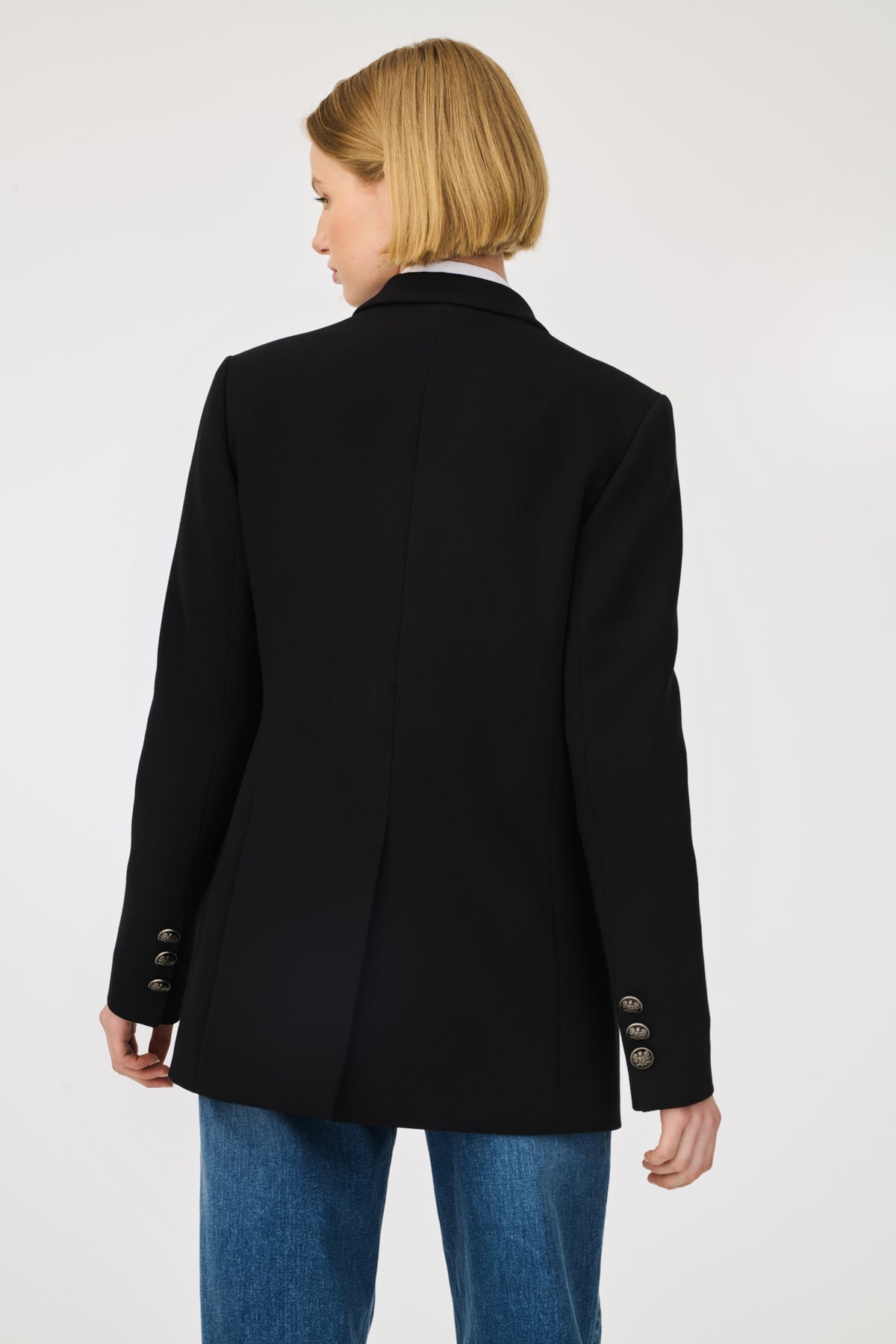 Blazer en microfibre noir