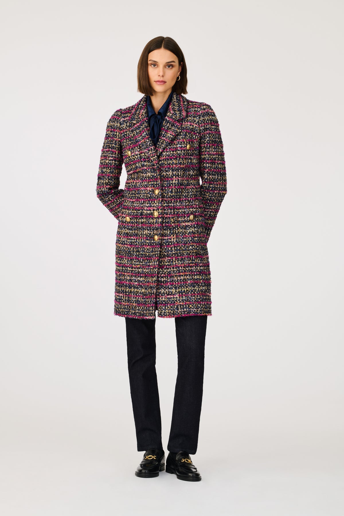 Pardessus en tweed multico