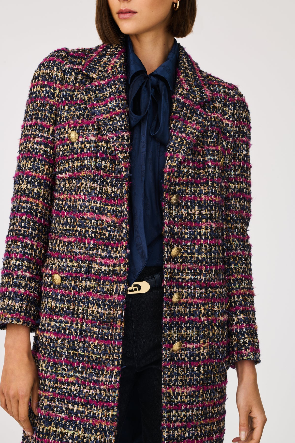 Pardessus en tweed multico