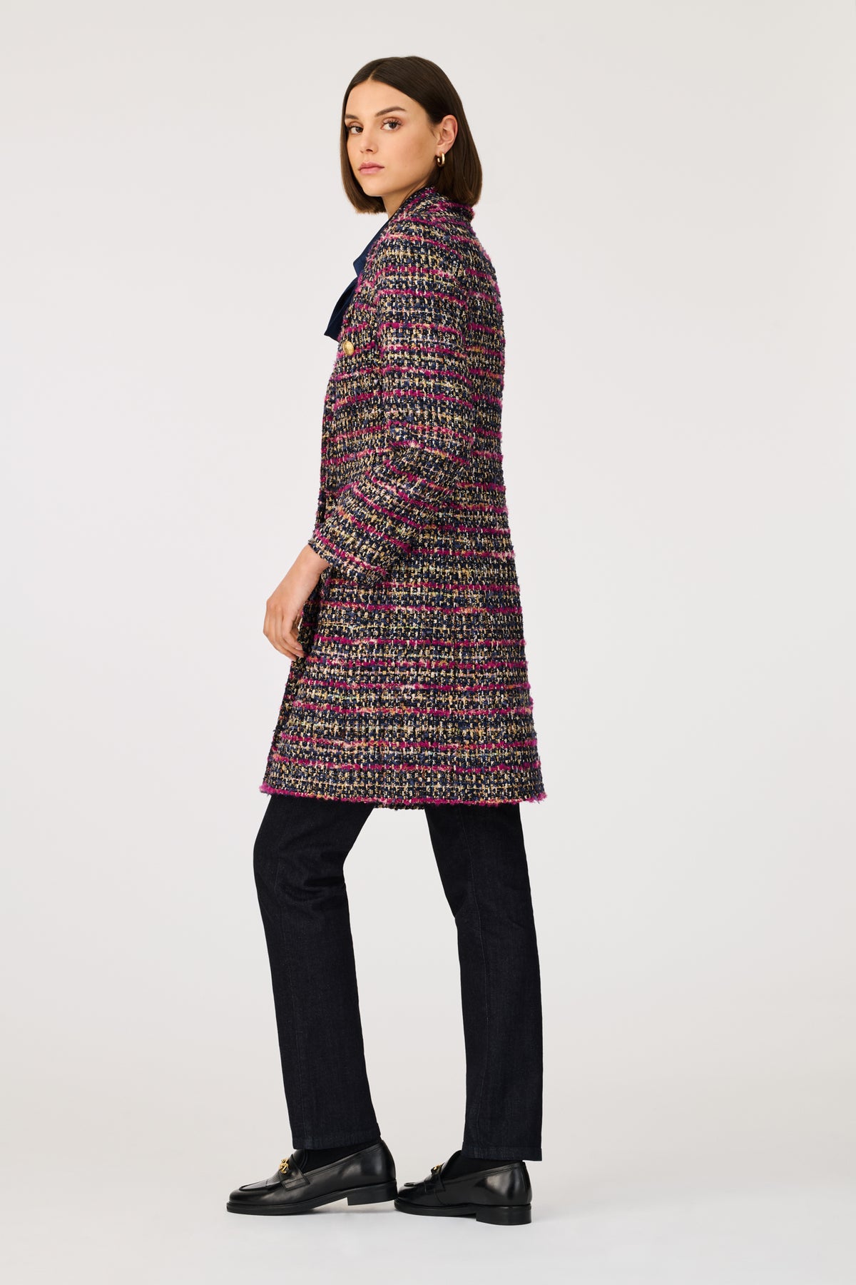 Pardessus en tweed multico