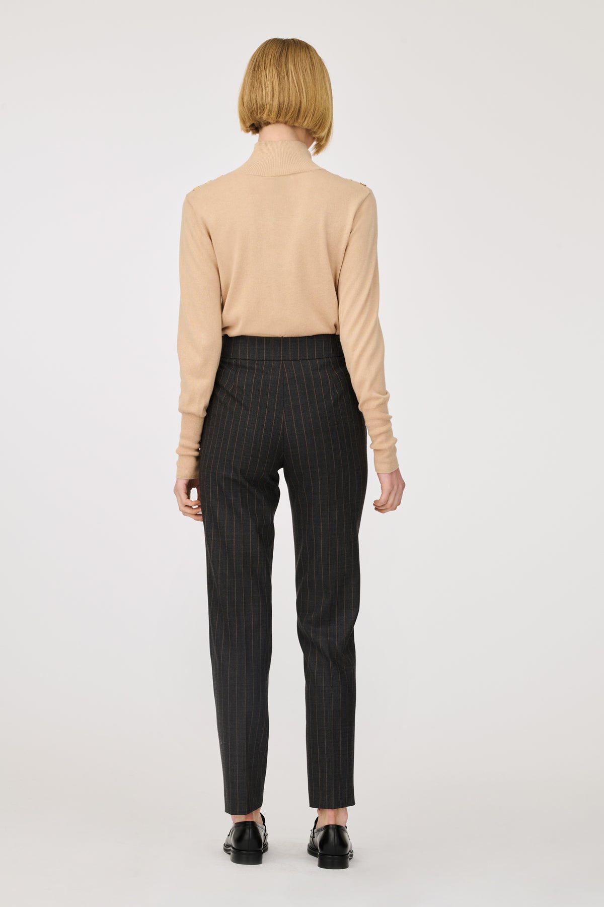Pantalon pont cigarette à rayures tennis