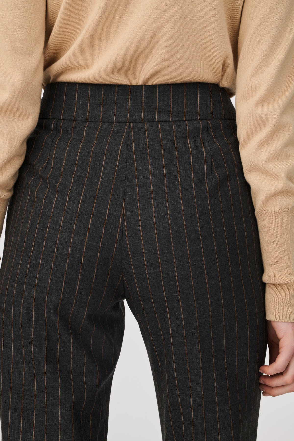 Pantalon pont cigarette à rayures tennis