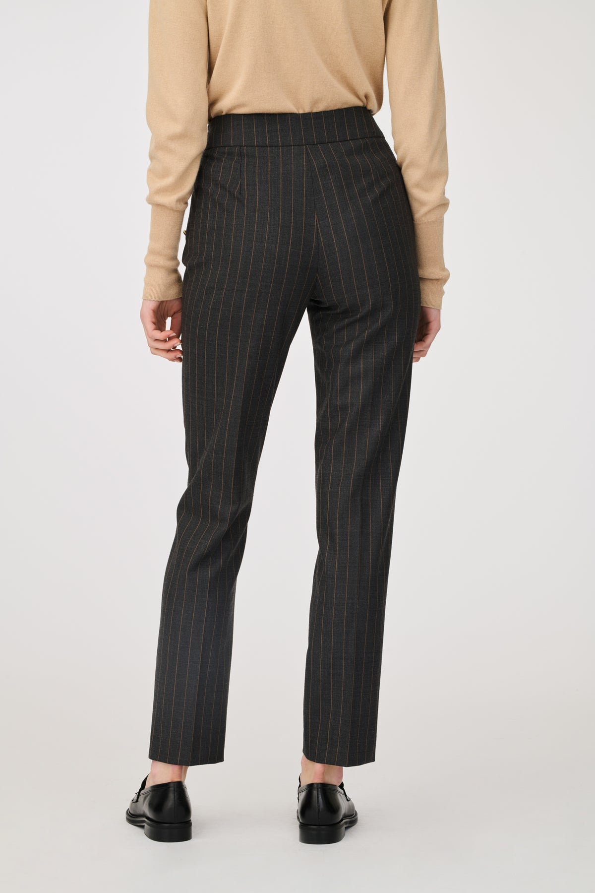 Pantalon pont cigarette à rayures tennis