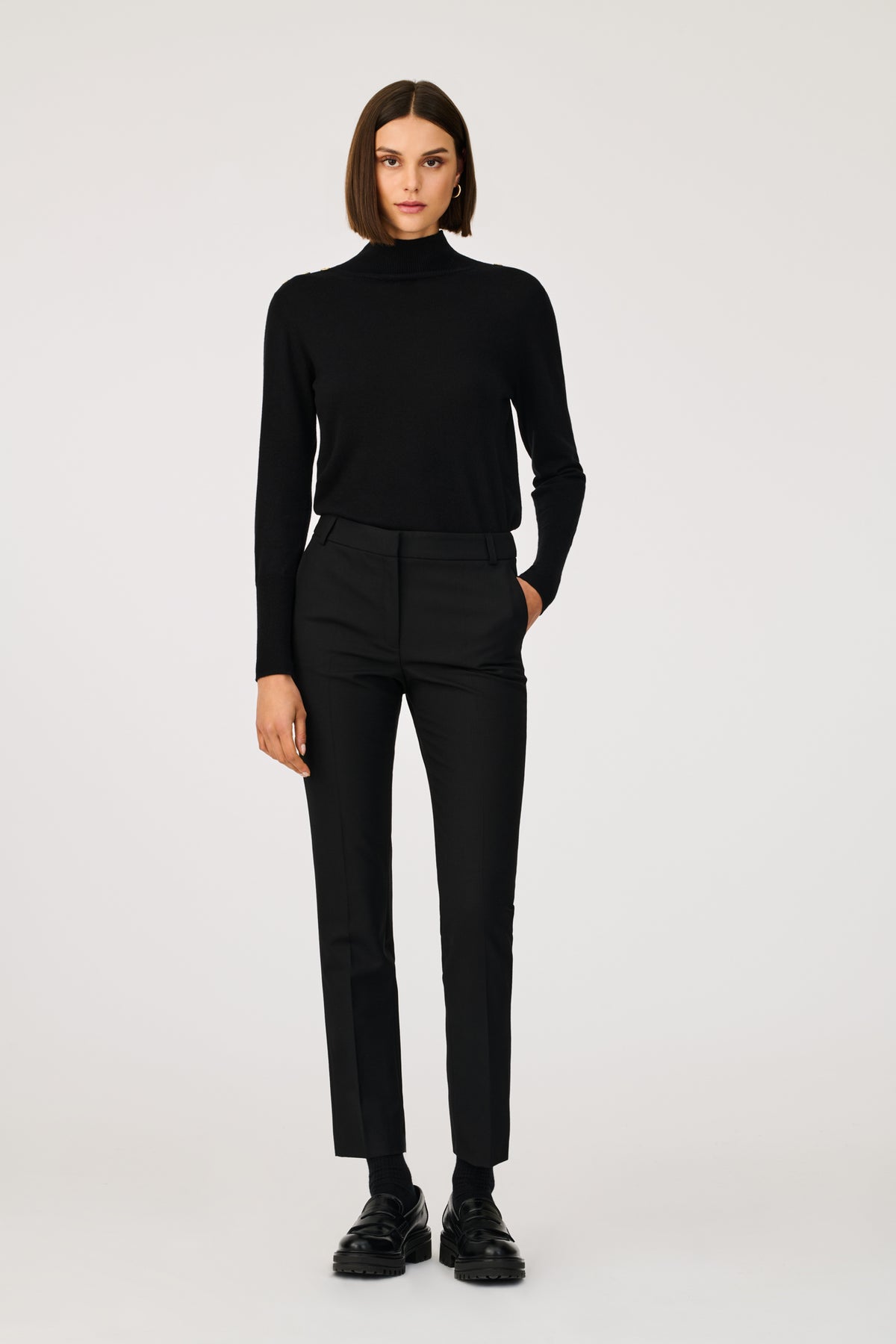 Microfibre cigarette trousers
