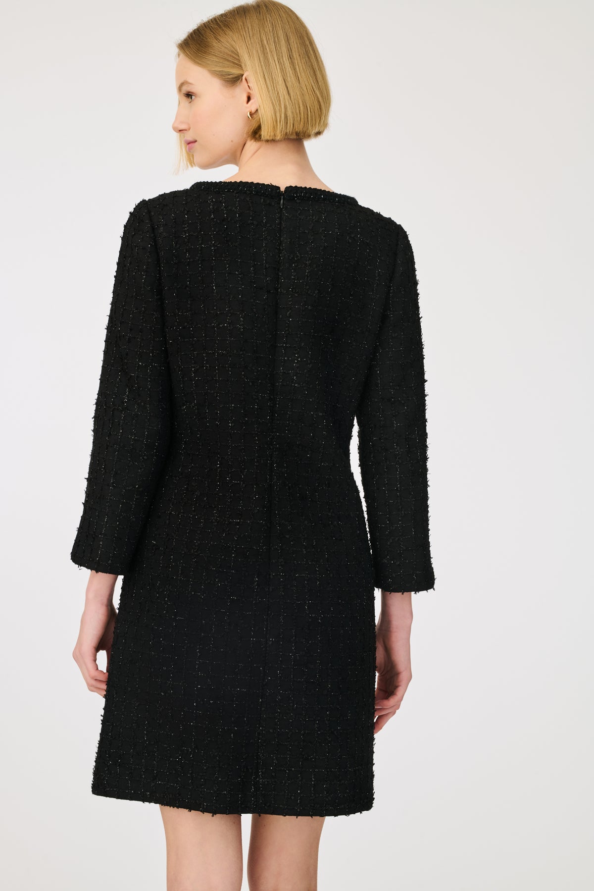 Robe en tweed galoné