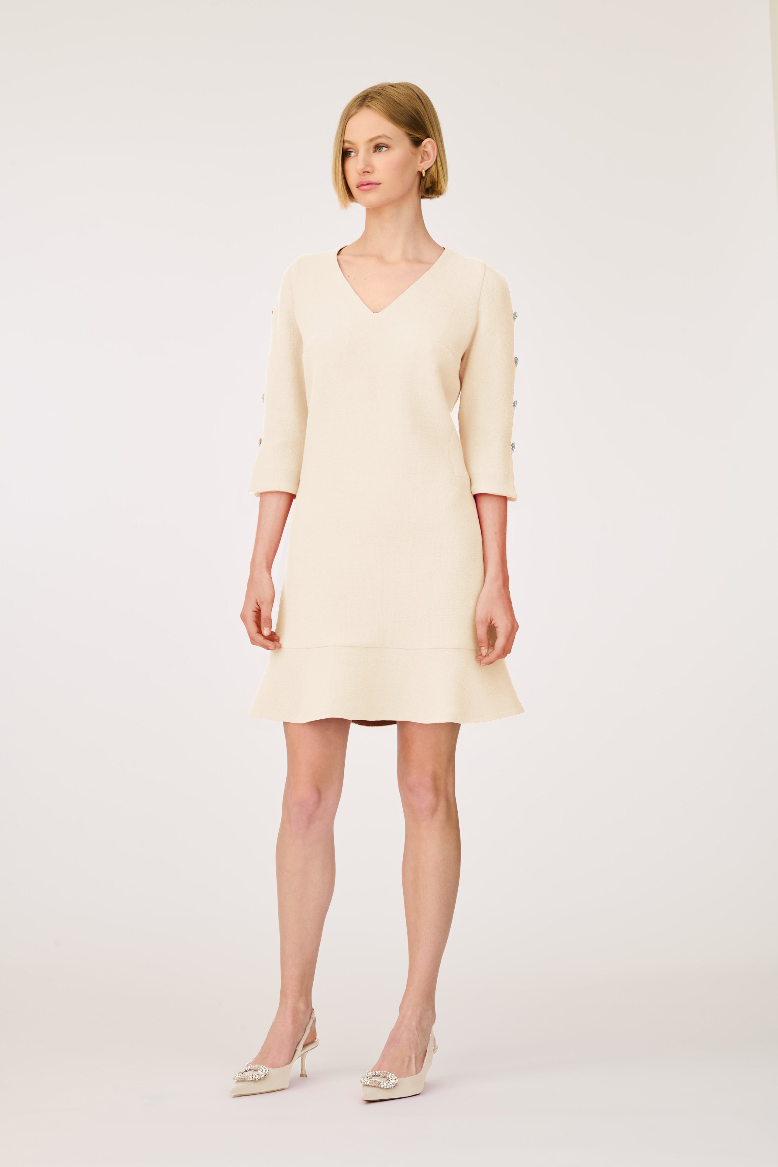 Weill Paris Robe cocktail en crepe de laine