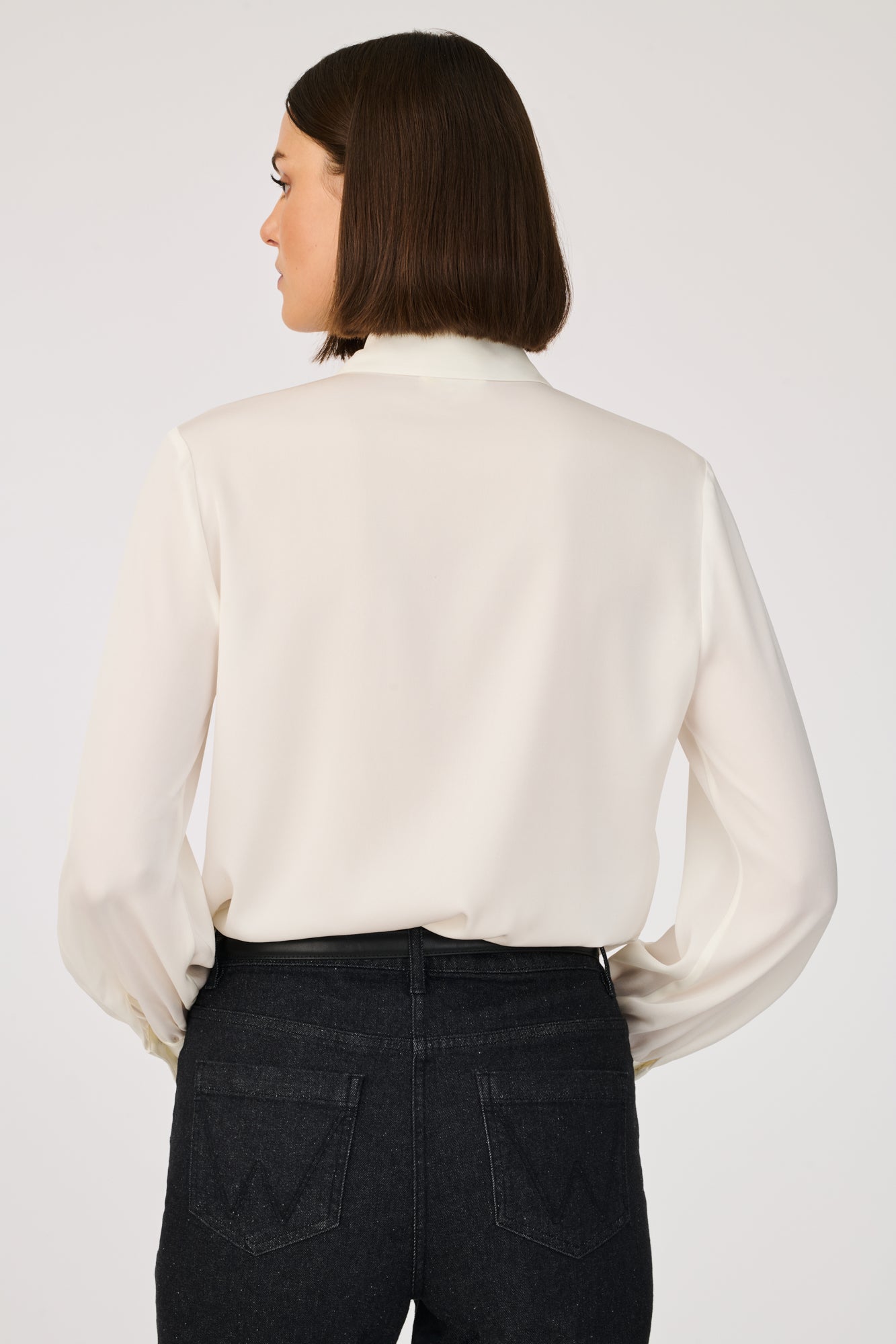 Silk ruffle shirt
