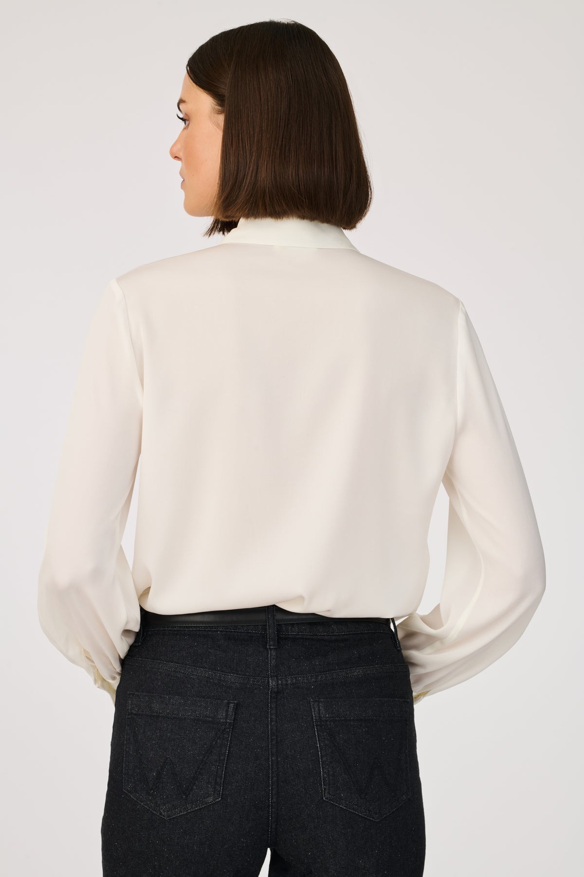 Silk ruffle shirt