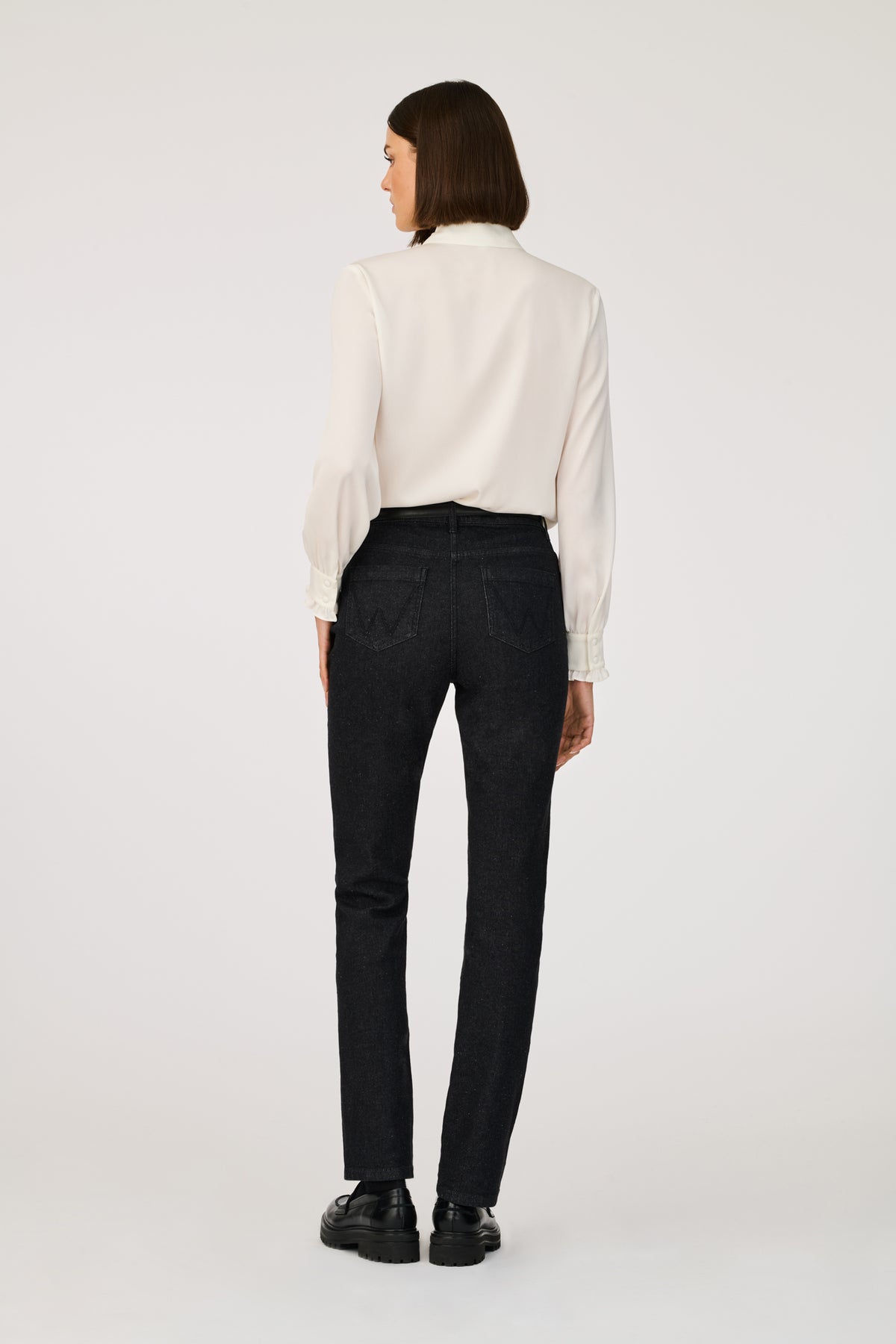 Silk ruffle shirt