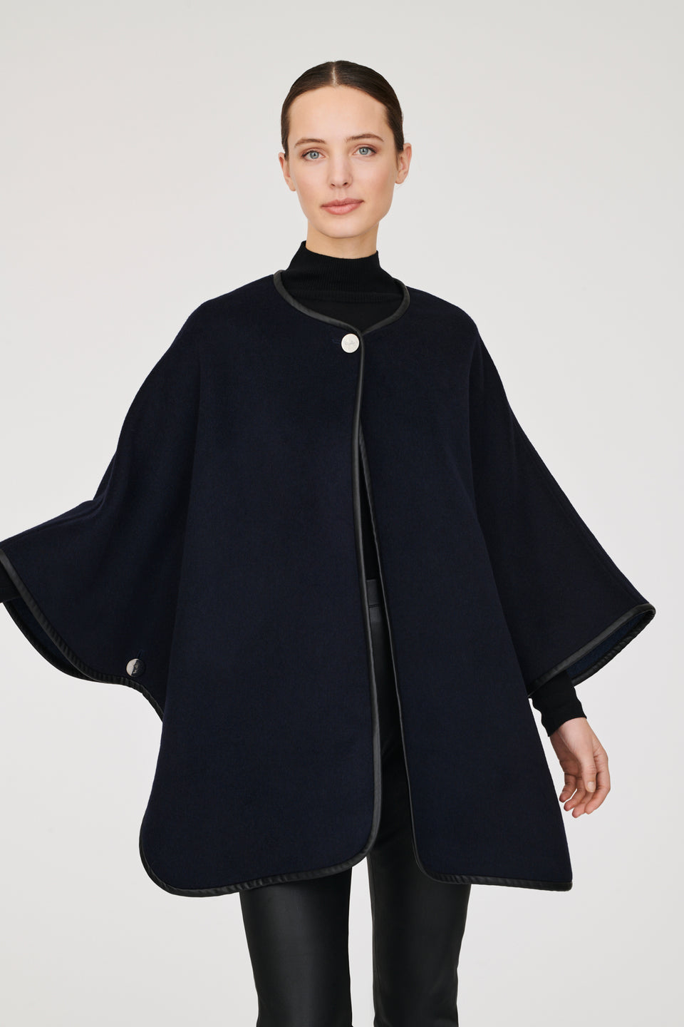 Cape en laine double face