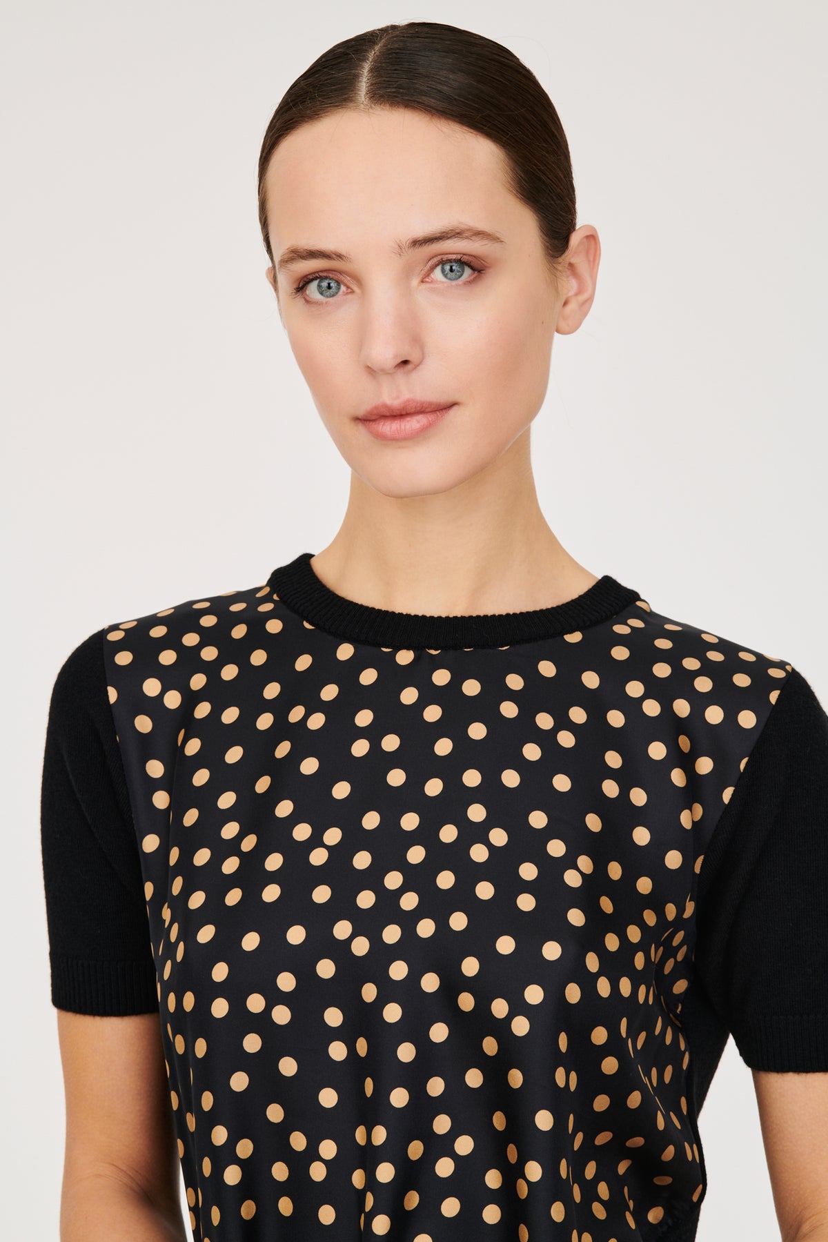 Pull en soie bi-matière