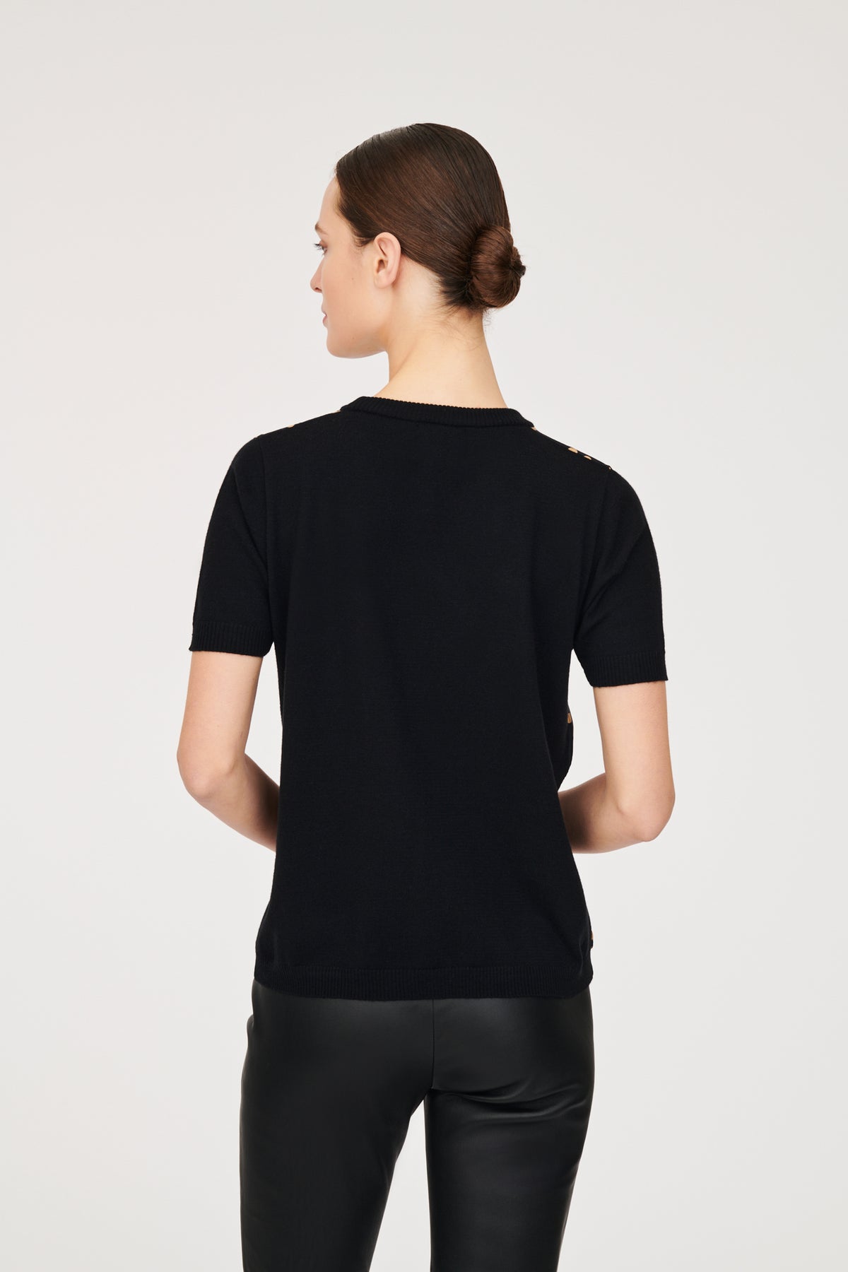 Pull en soie bi-matière