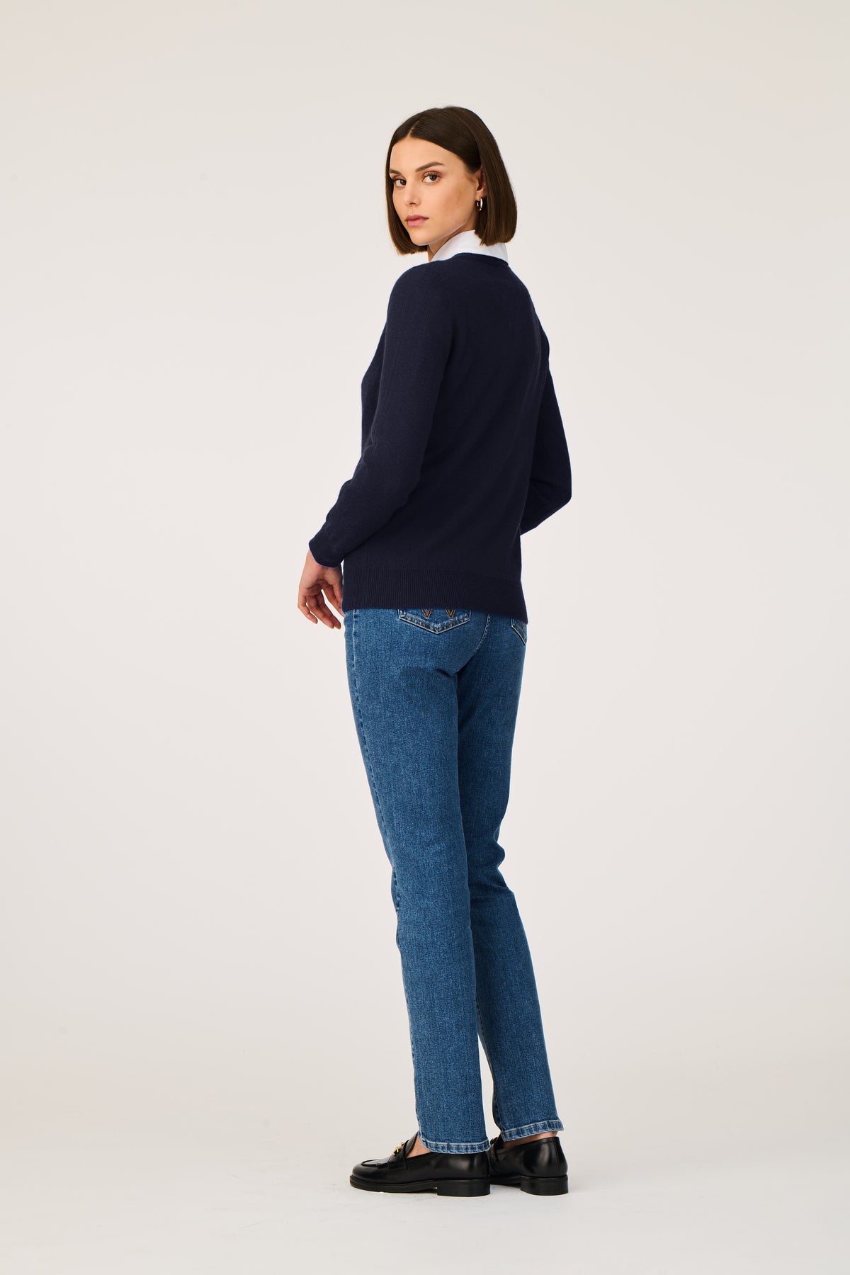 Pull col rond en cachemire