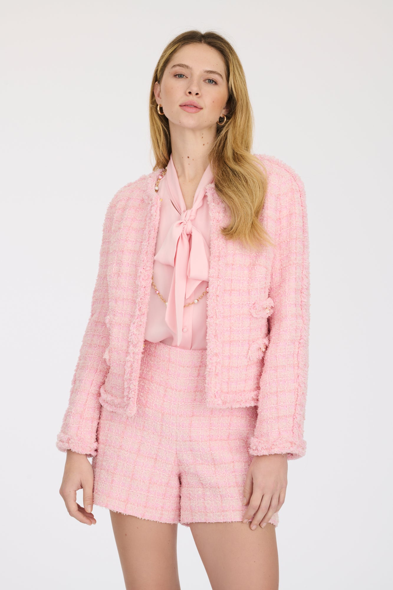 Fringed tweed jacket