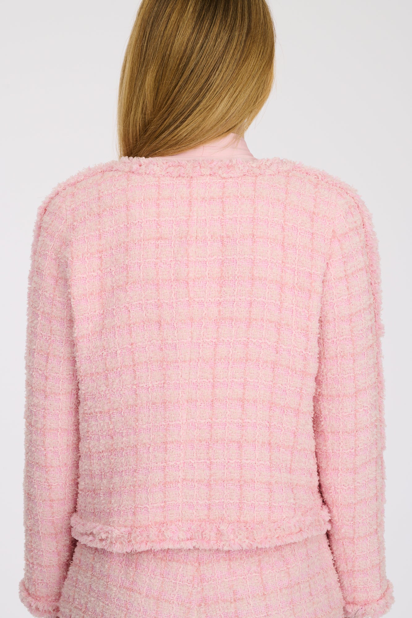 Fringed tweed jacket