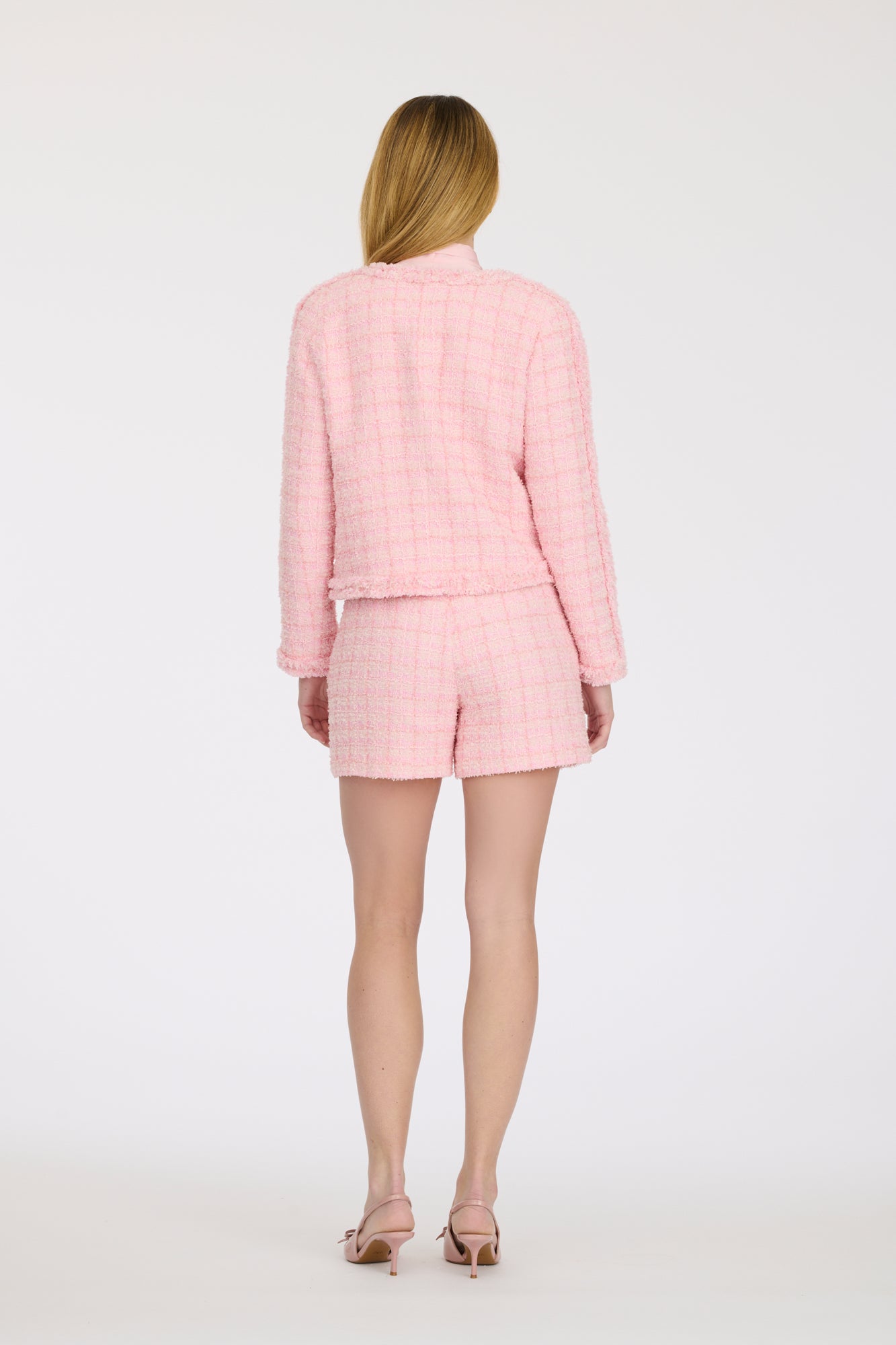 Fringed tweed jacket