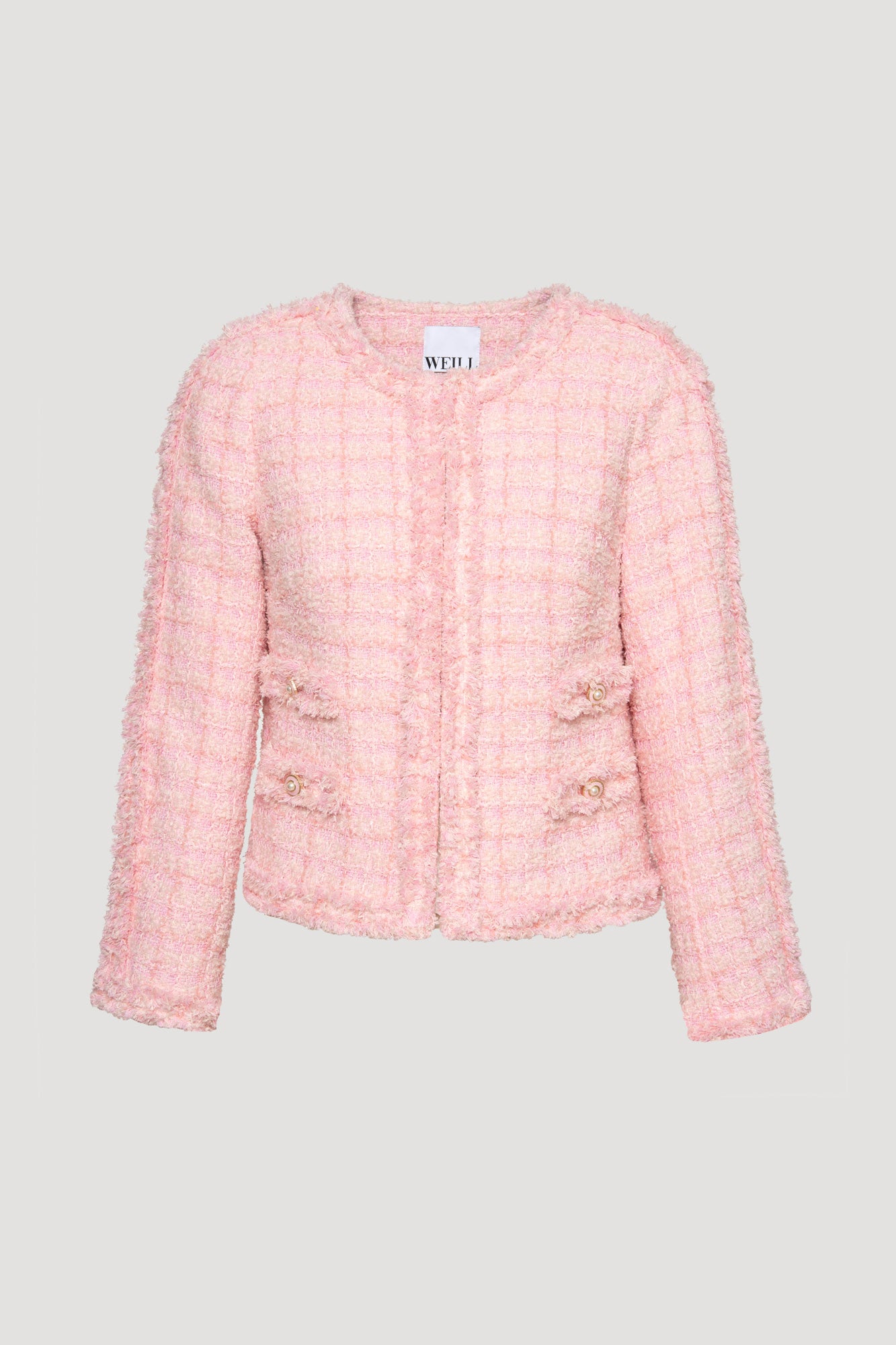 Fringed tweed jacket