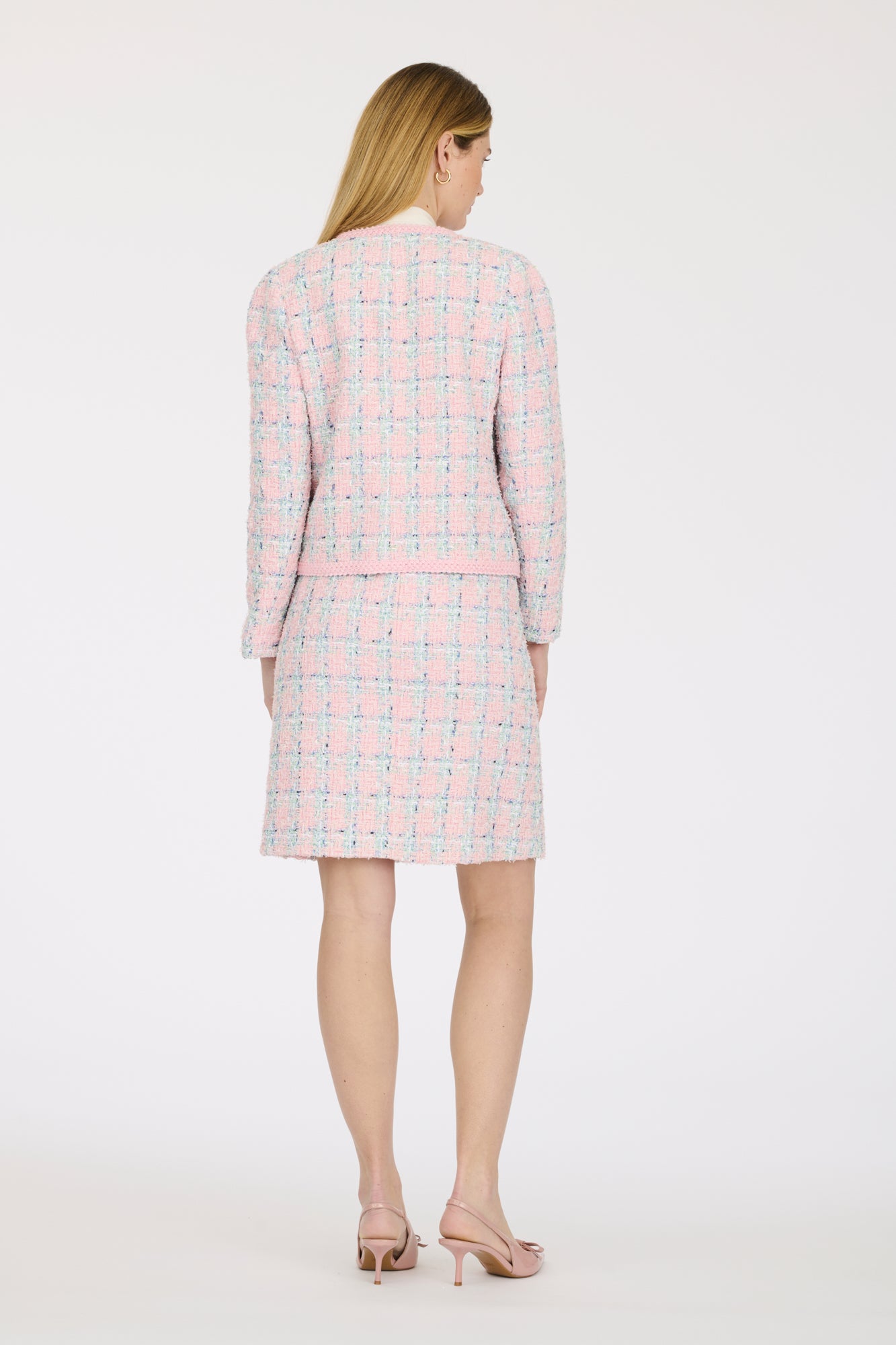 Checked tweed jacket