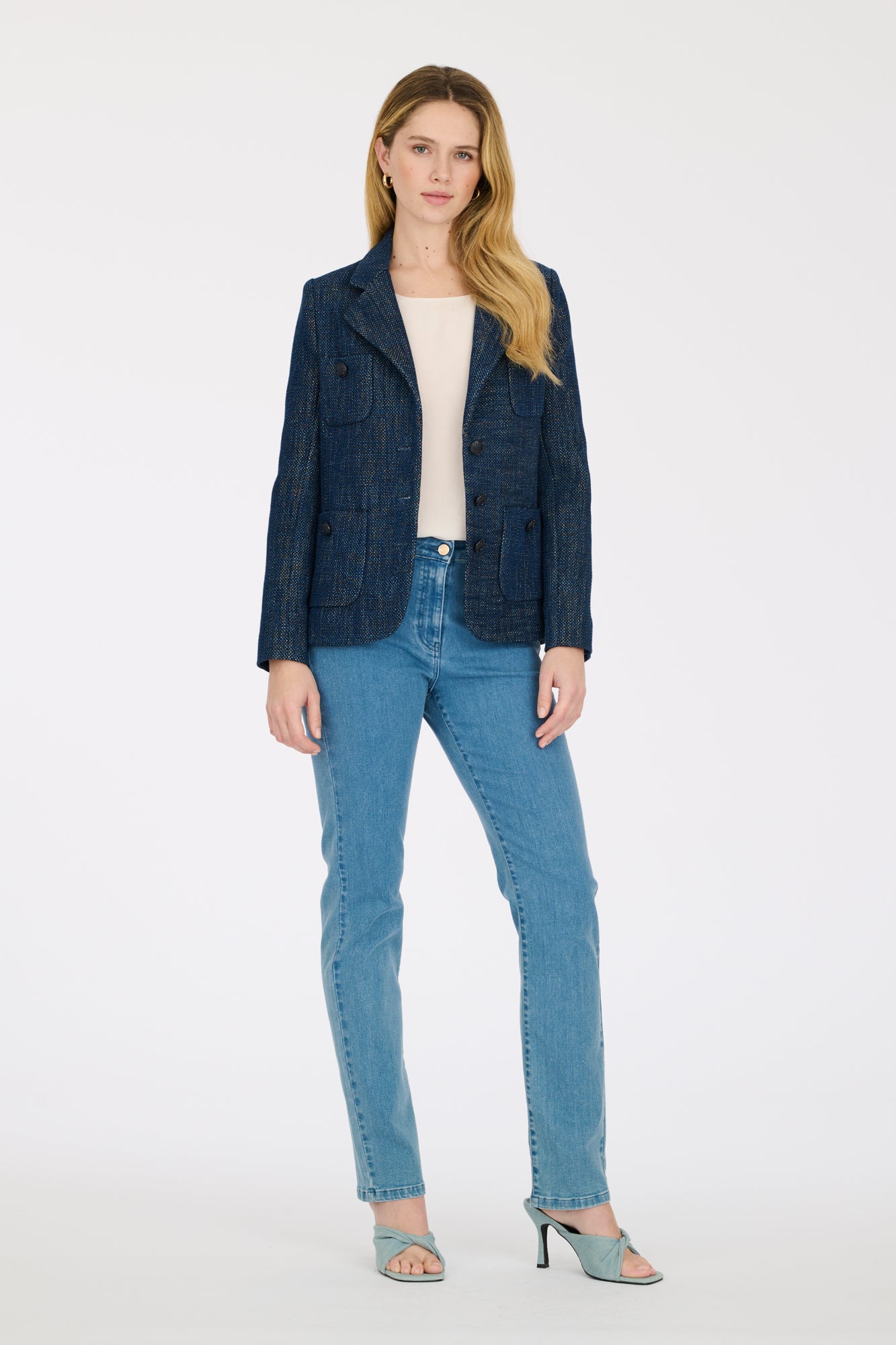 Tweed jean blazer