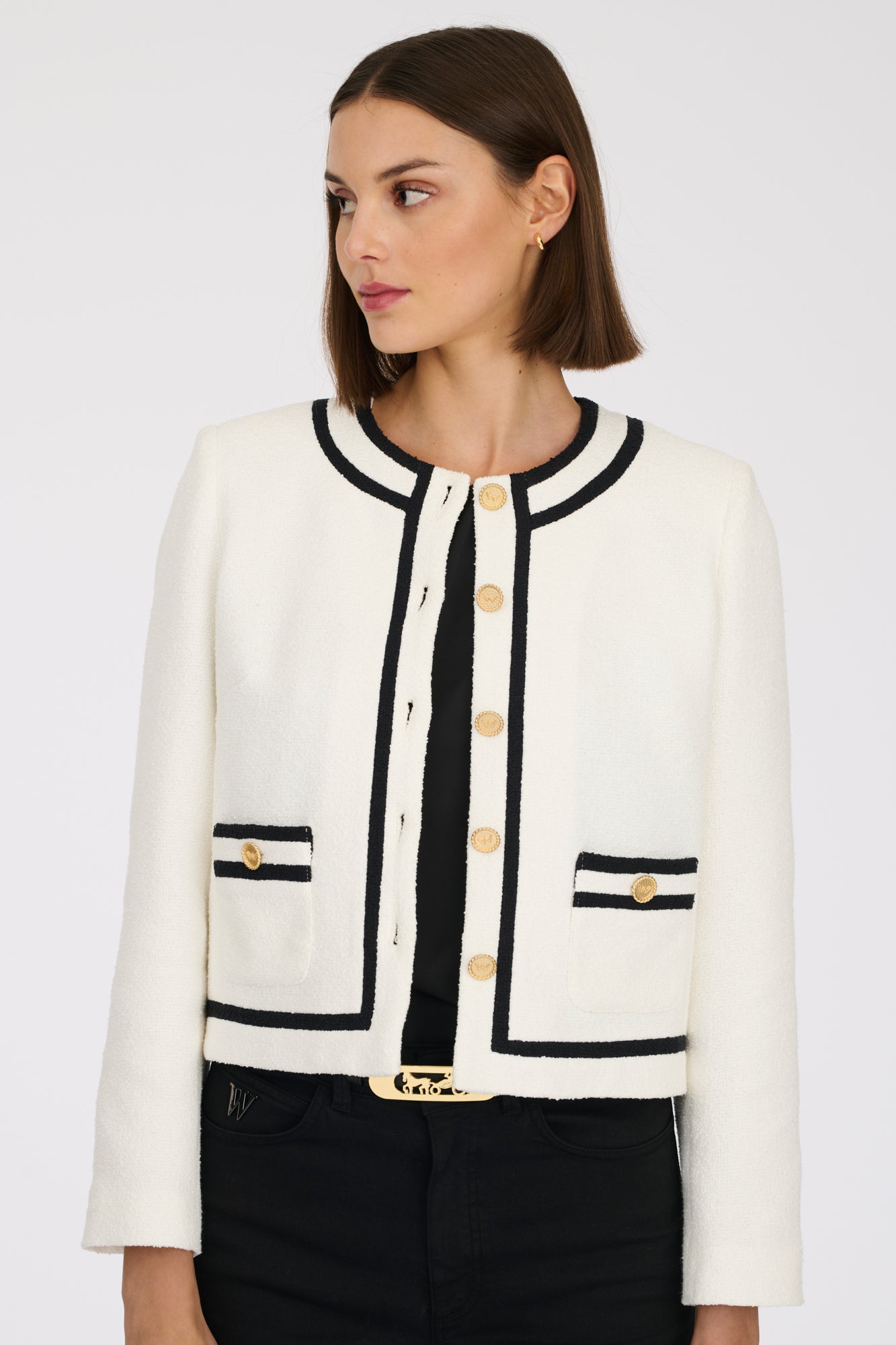 Boucle fabric jacket