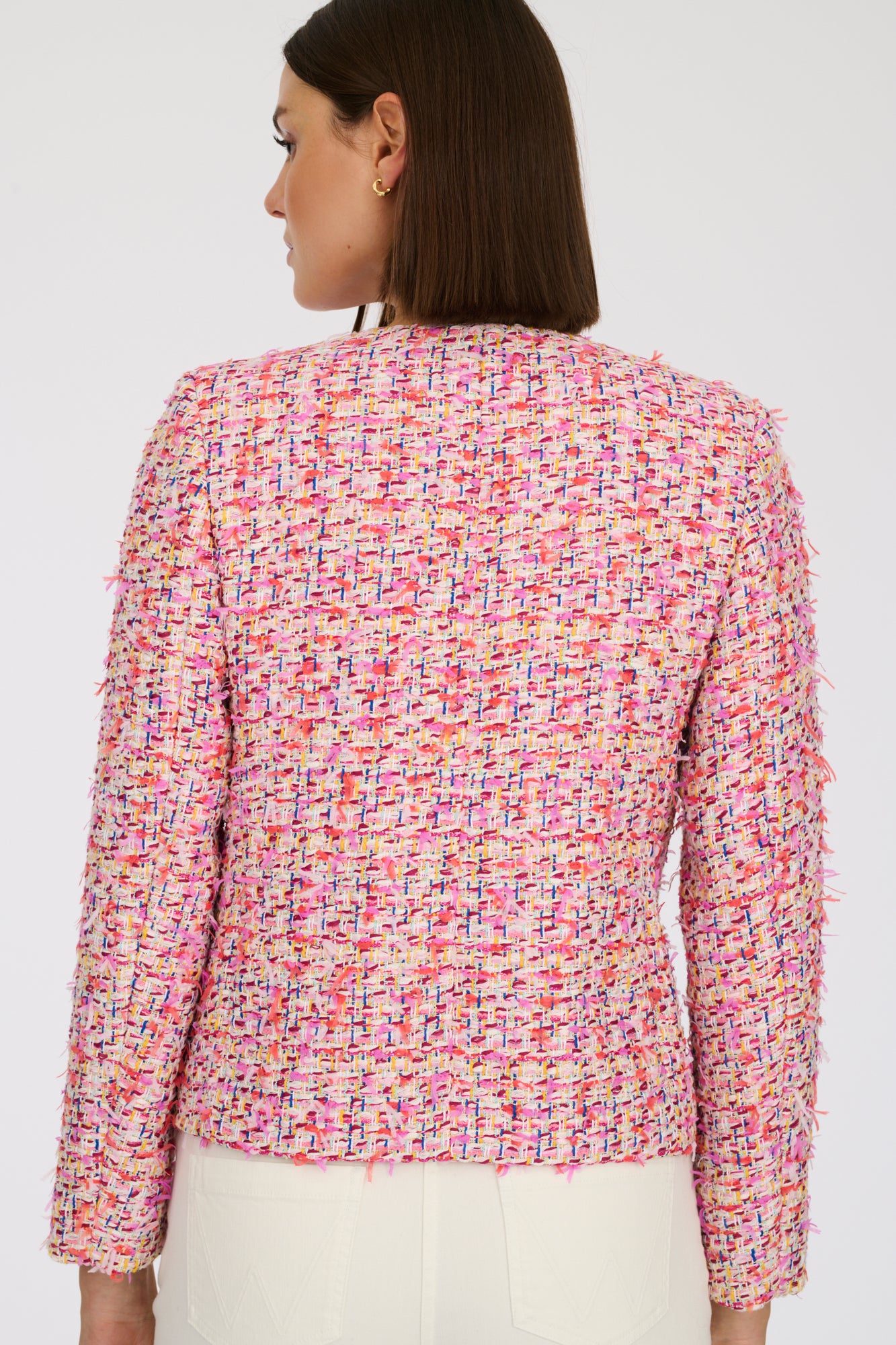 Multicoloured tweed jacket