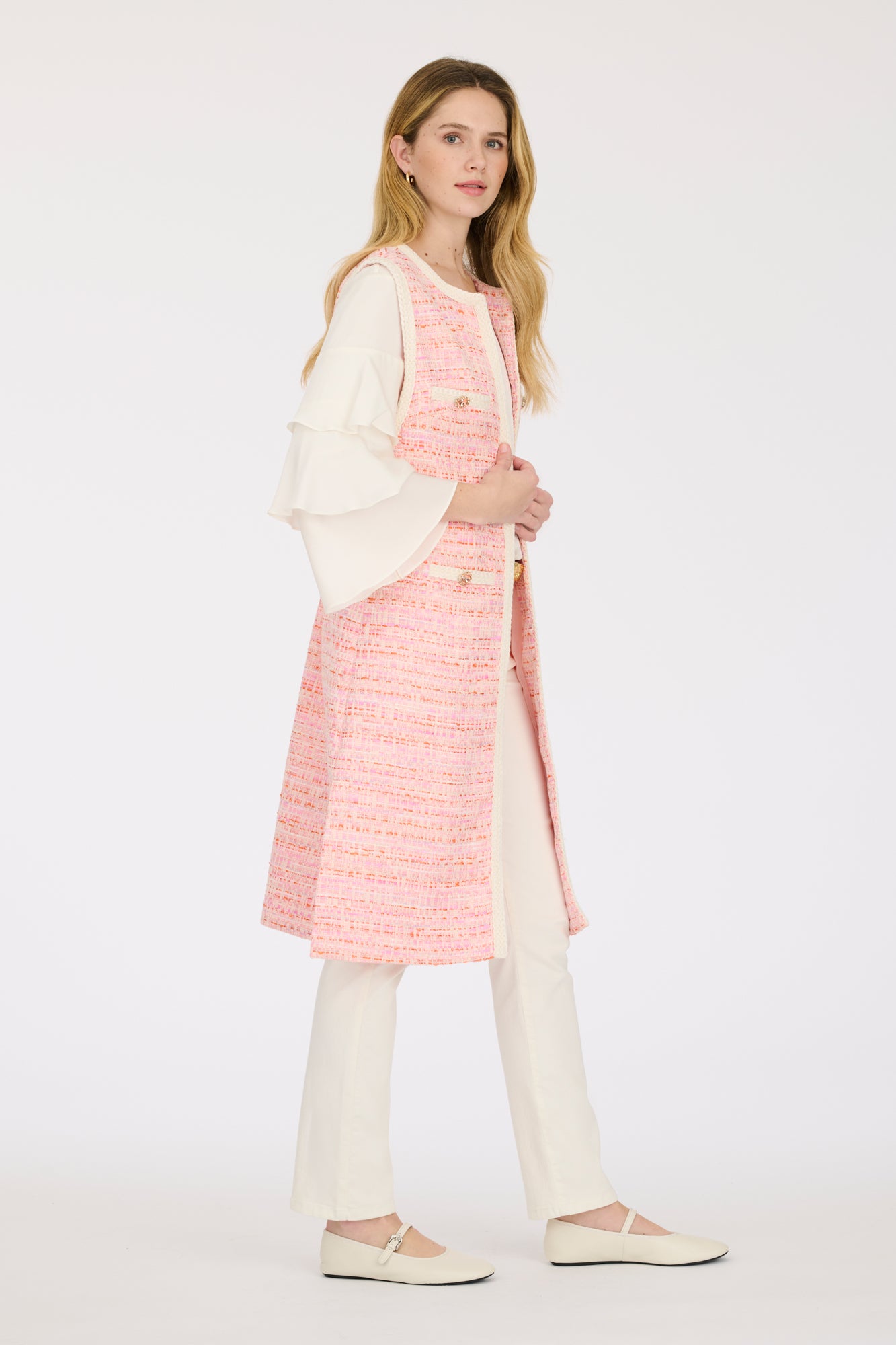 Long fancy tweed jacket