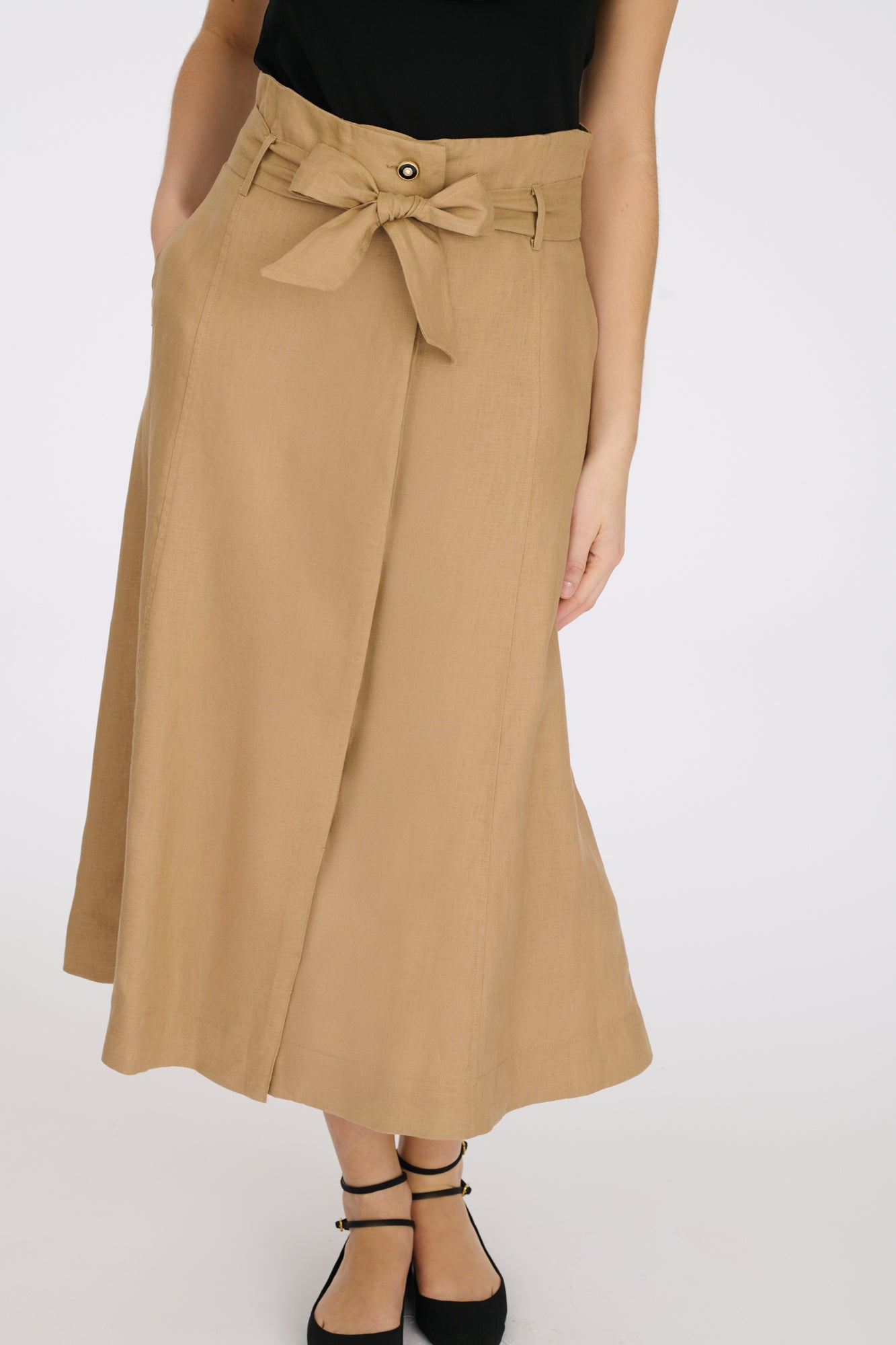 Long linen skirt