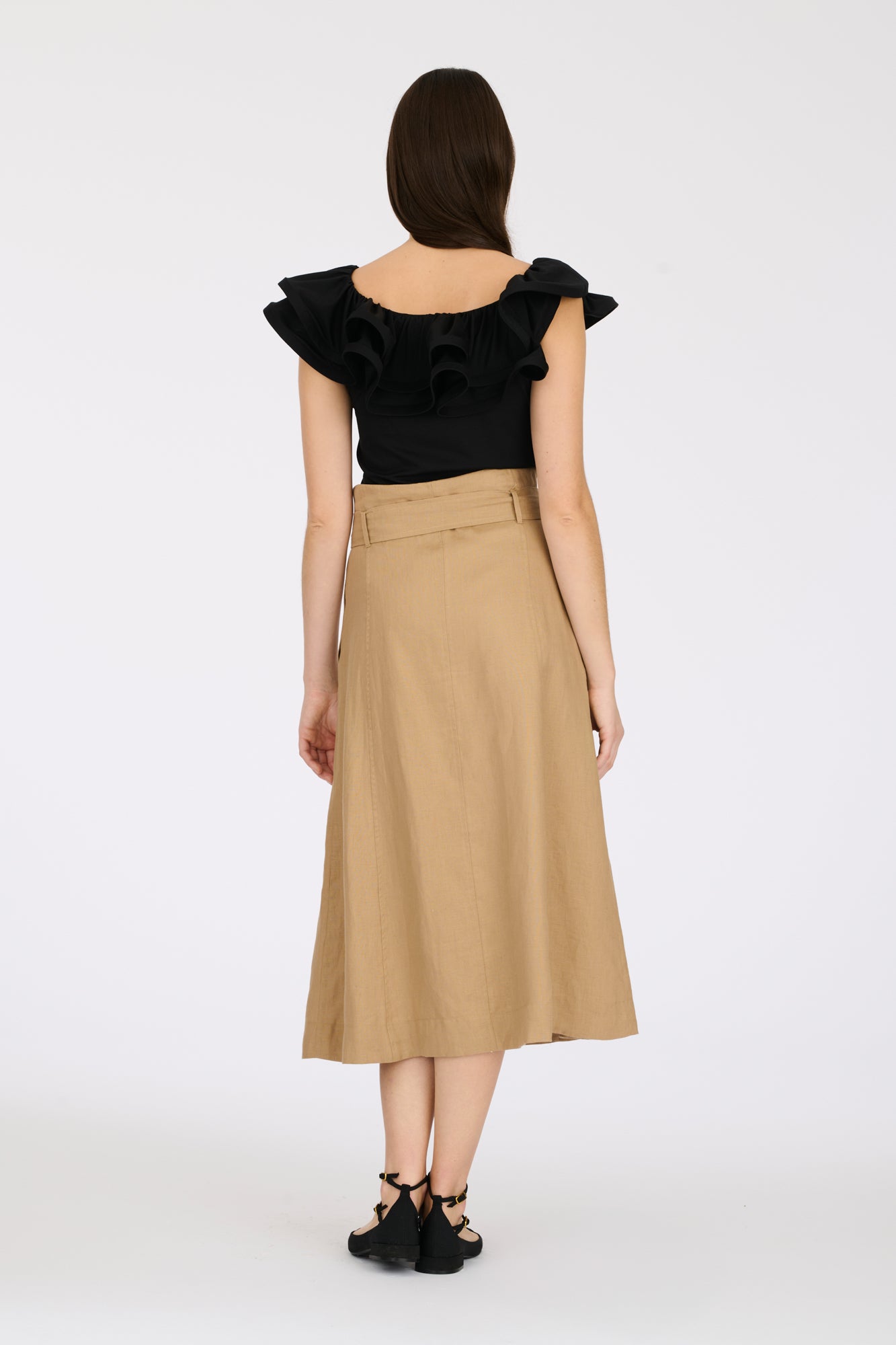 Long linen skirt