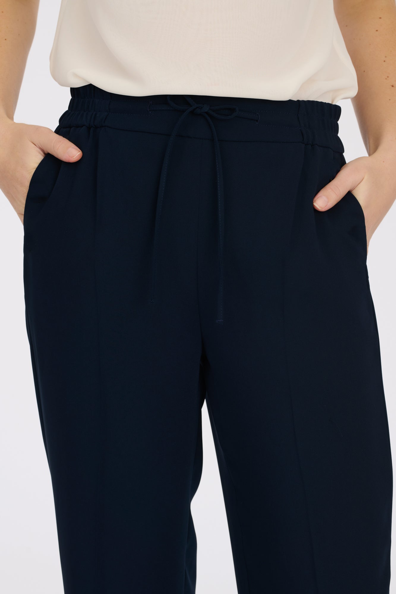 Elasticated loose fitting trousers