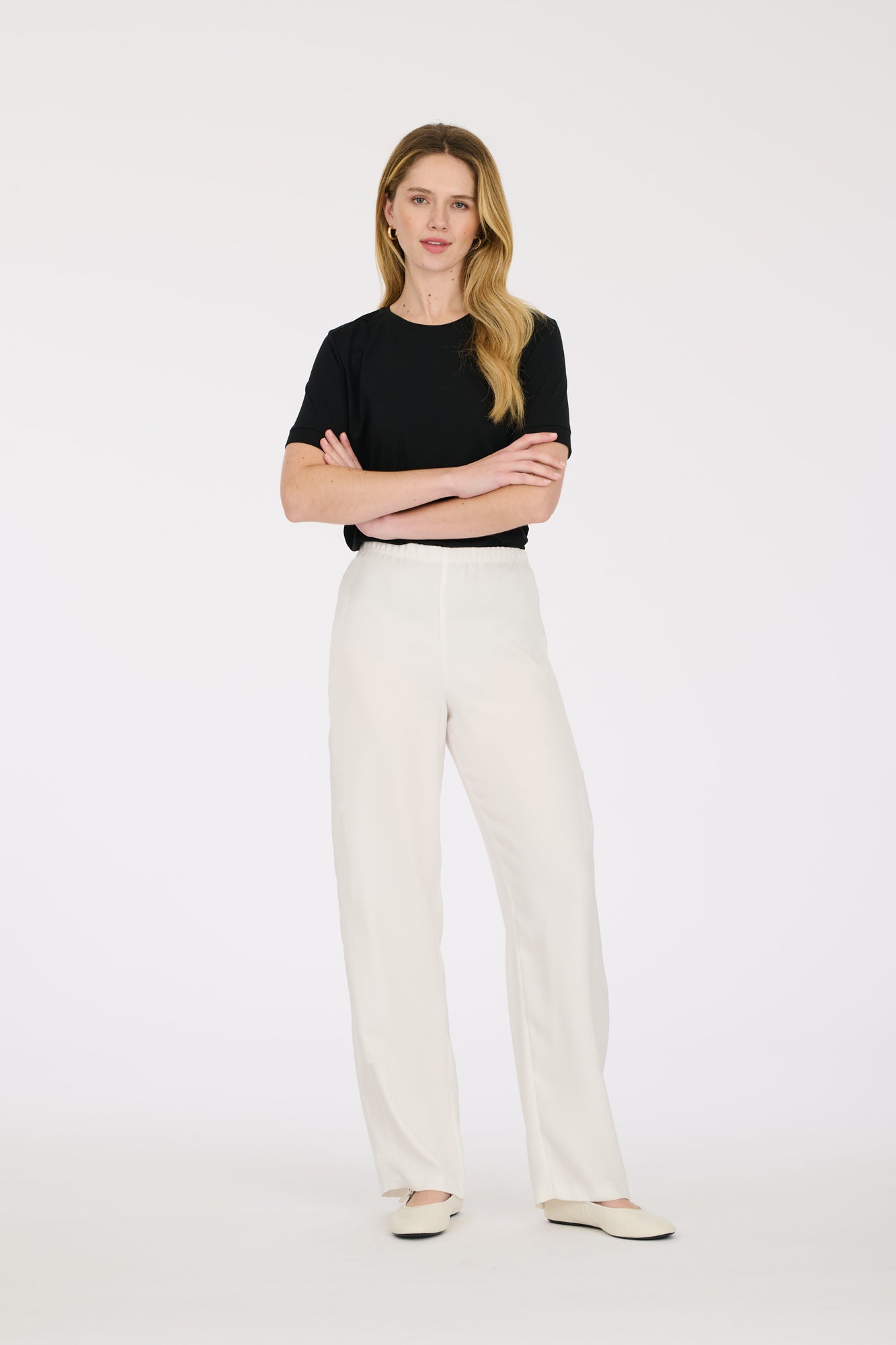 Elasticated tuxedo trousers