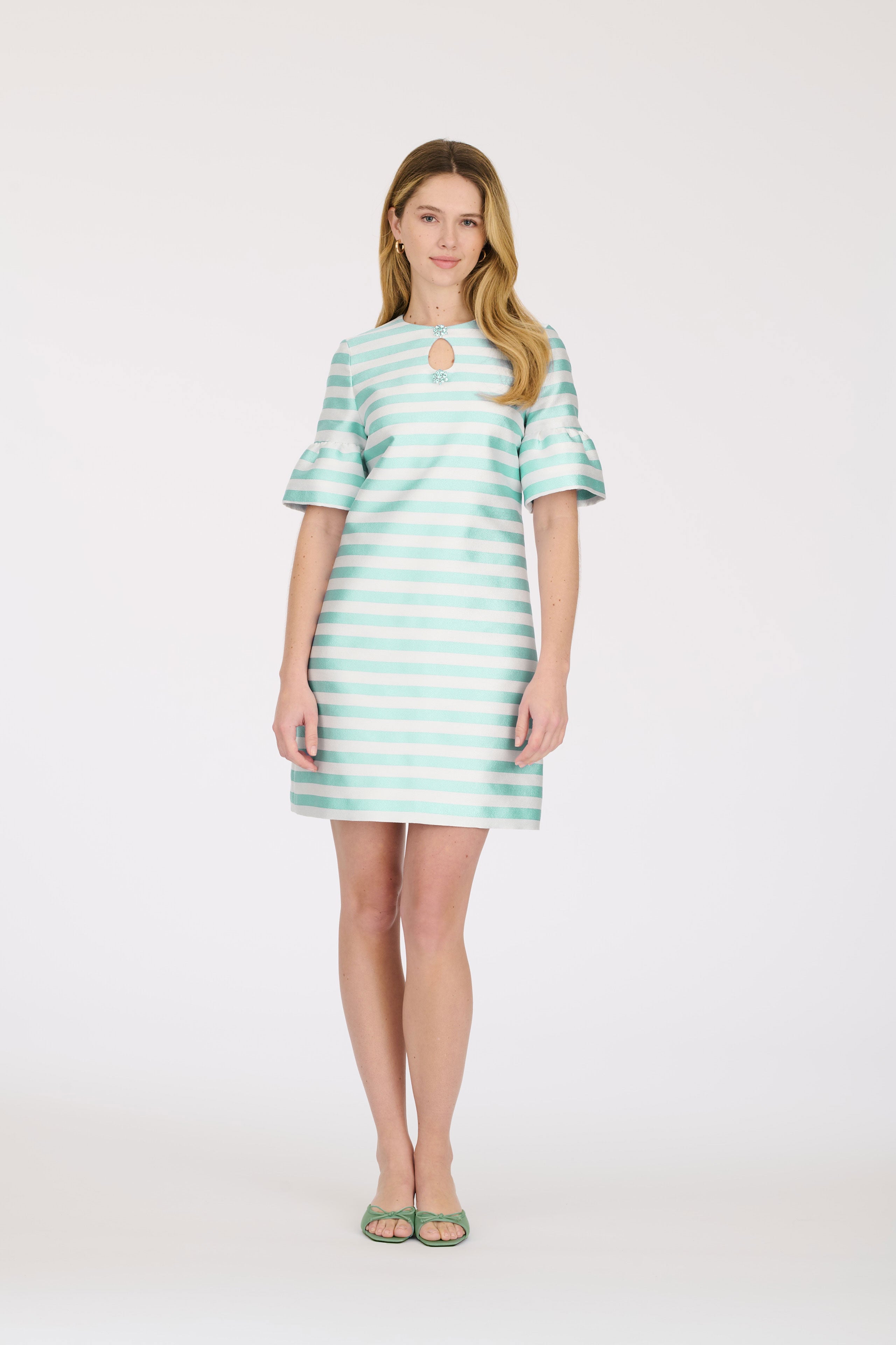Striped cocktail dress
