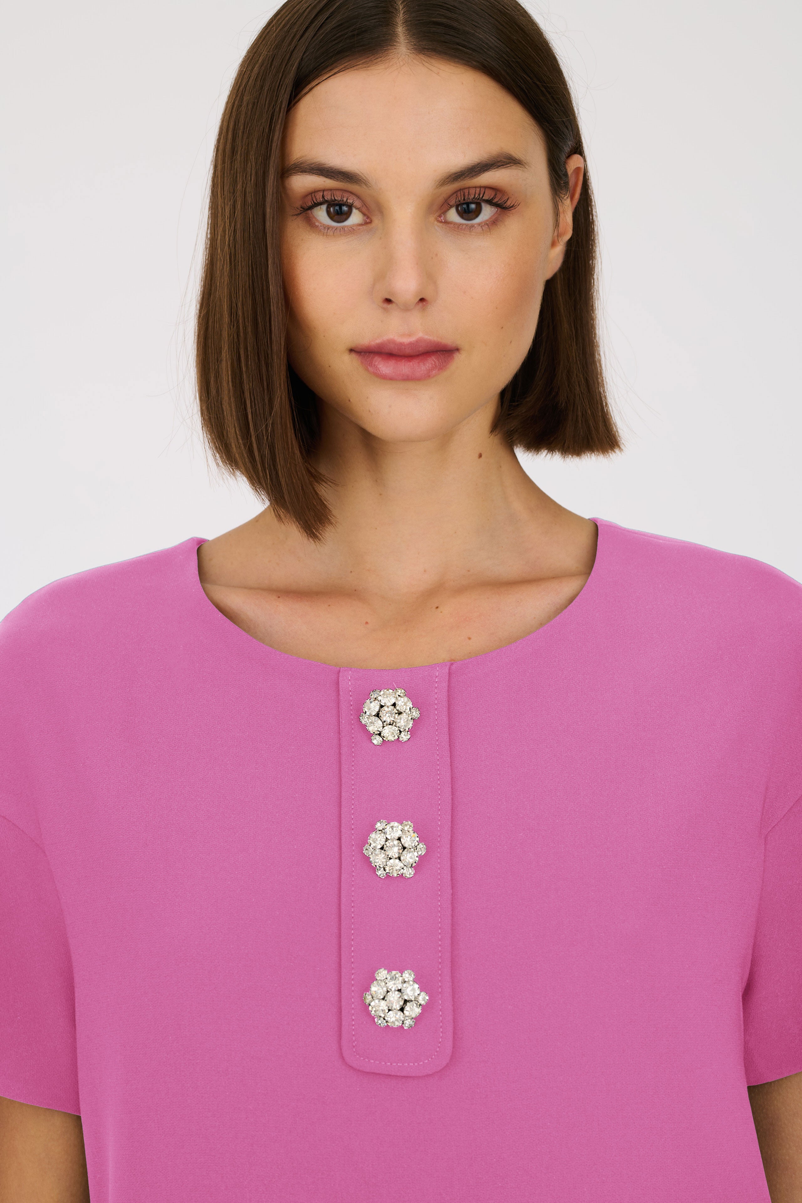 Cocktail dress with jewellery buttons