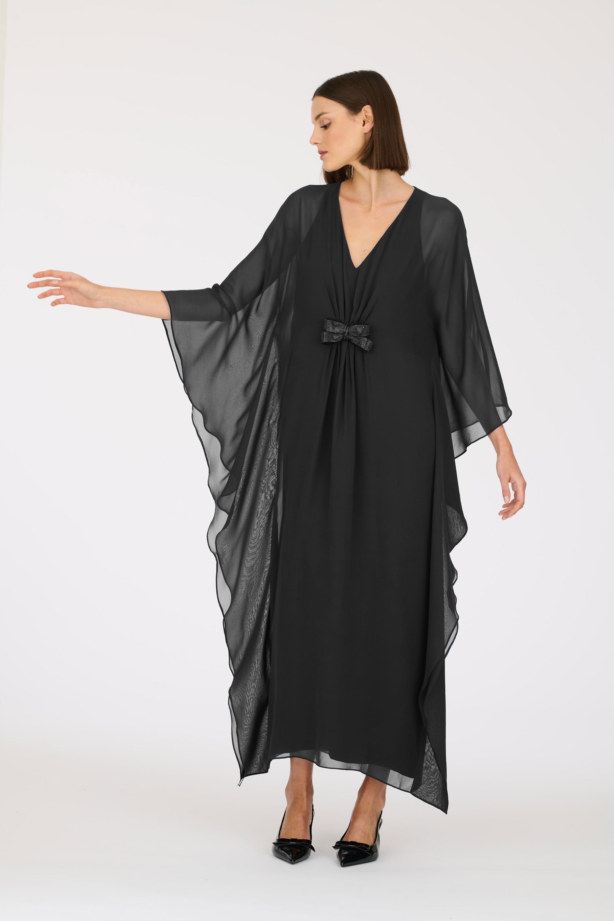 weill Robe longue cocktail à bijoux noeud Soldes Vêtements