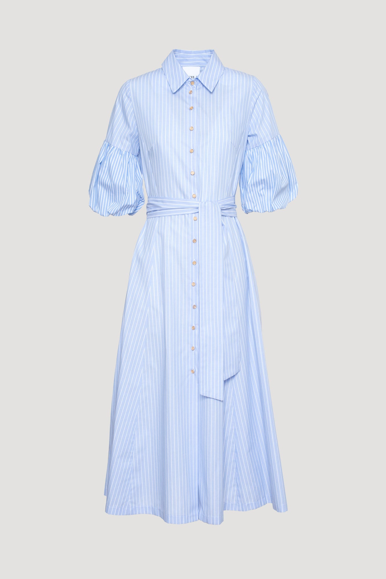 Robe chemise longue à rayures
