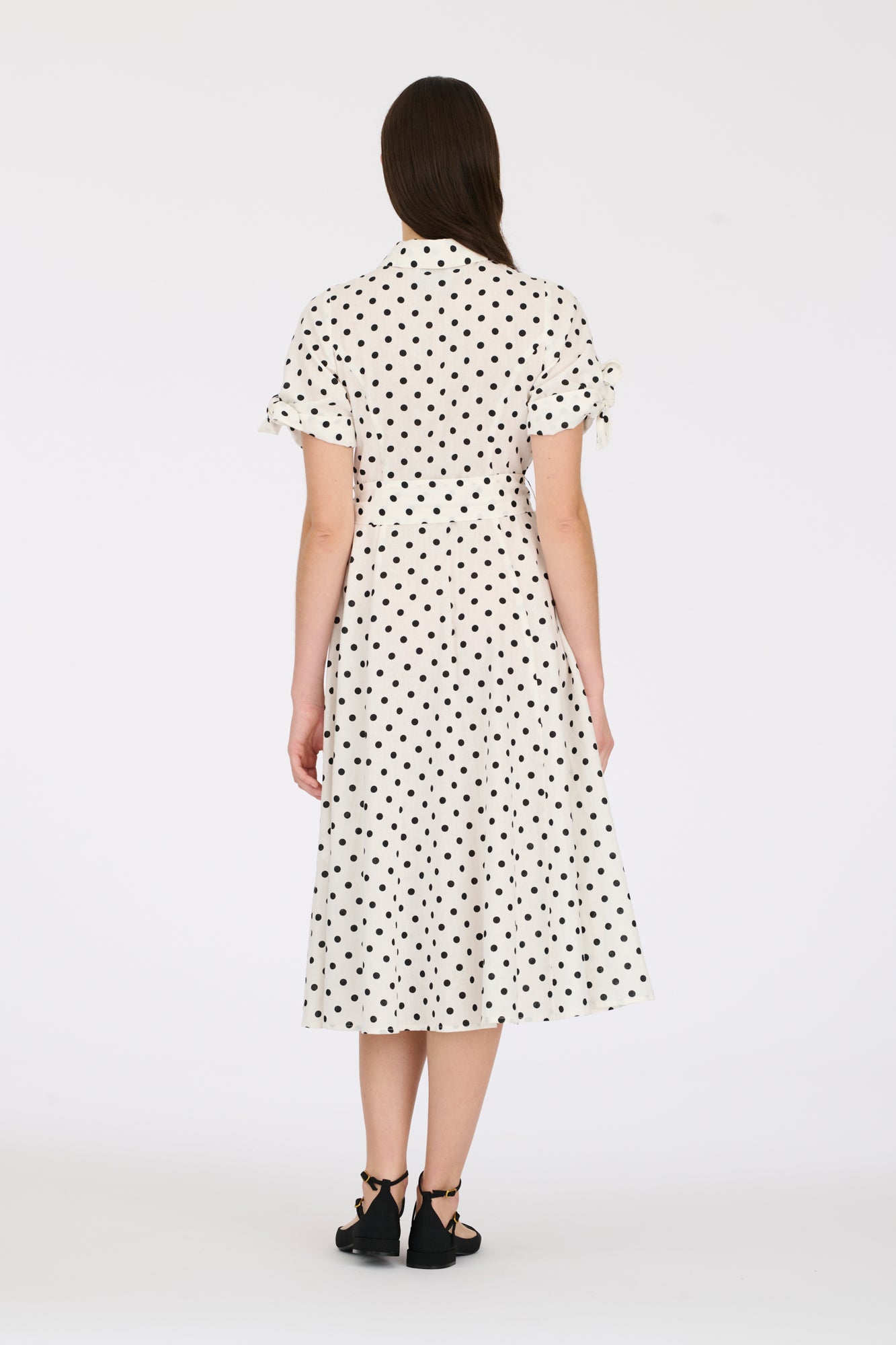 Polka dot shirt dress