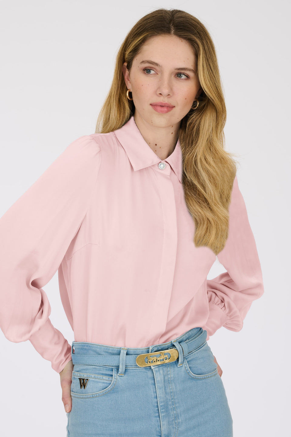 Chemise en satin de soie stretch