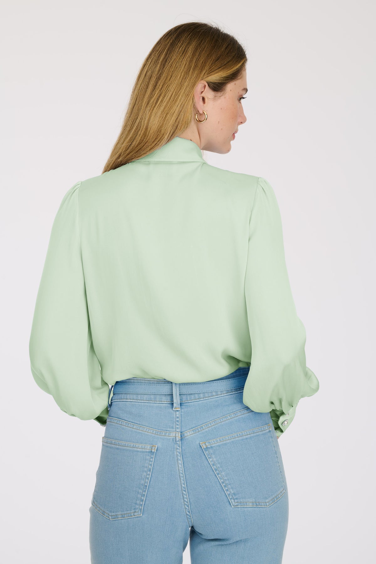 Chemise en satin de soie stretch