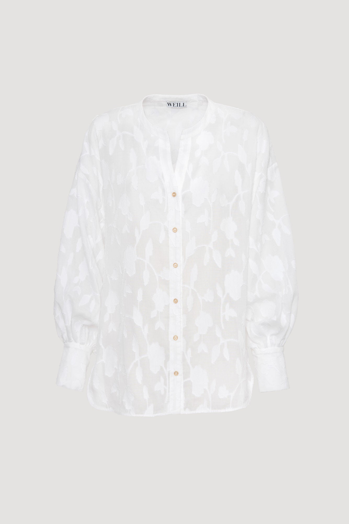 Cotton jacquard blouse
