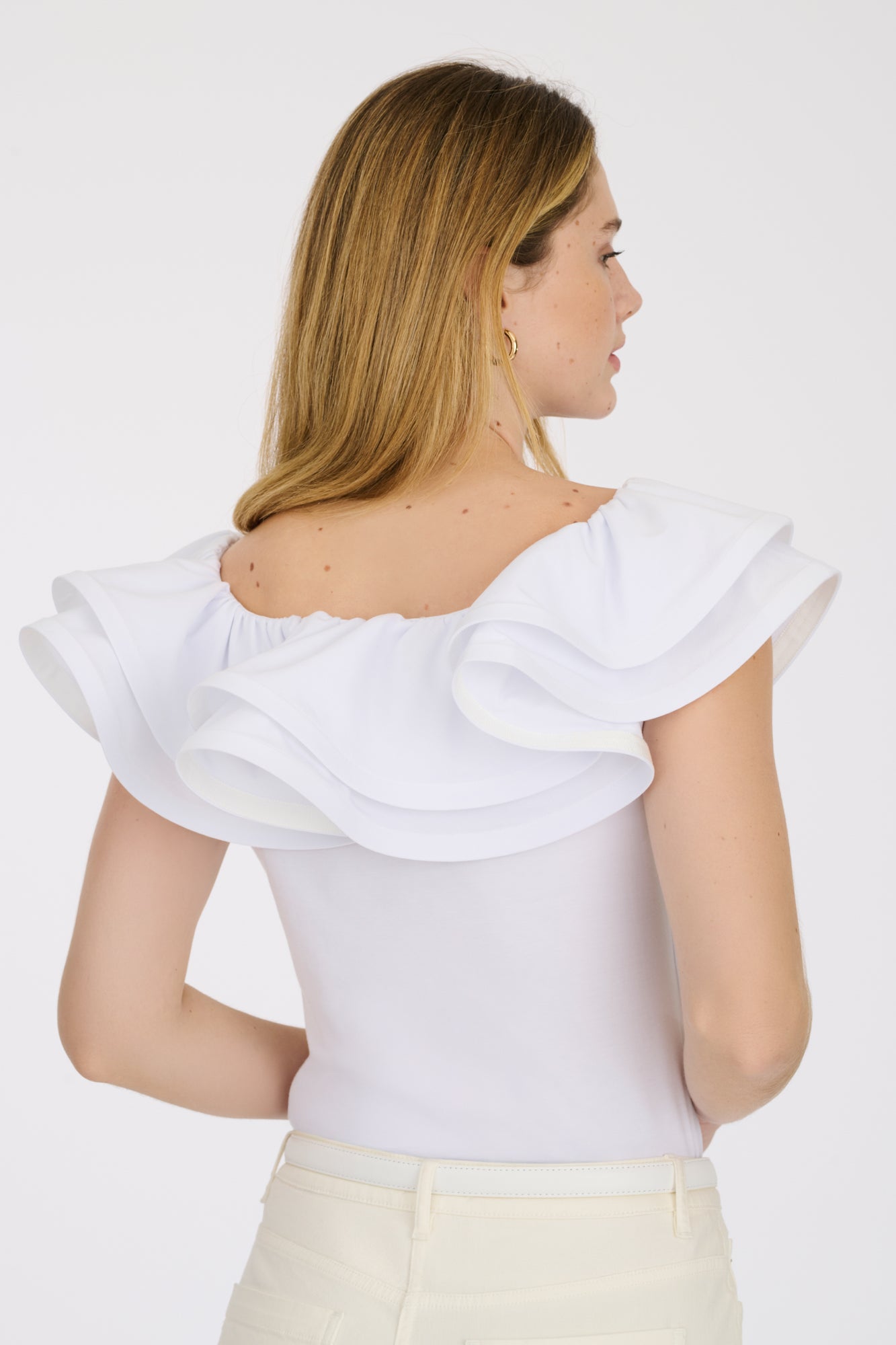 Ruffled T-shirt