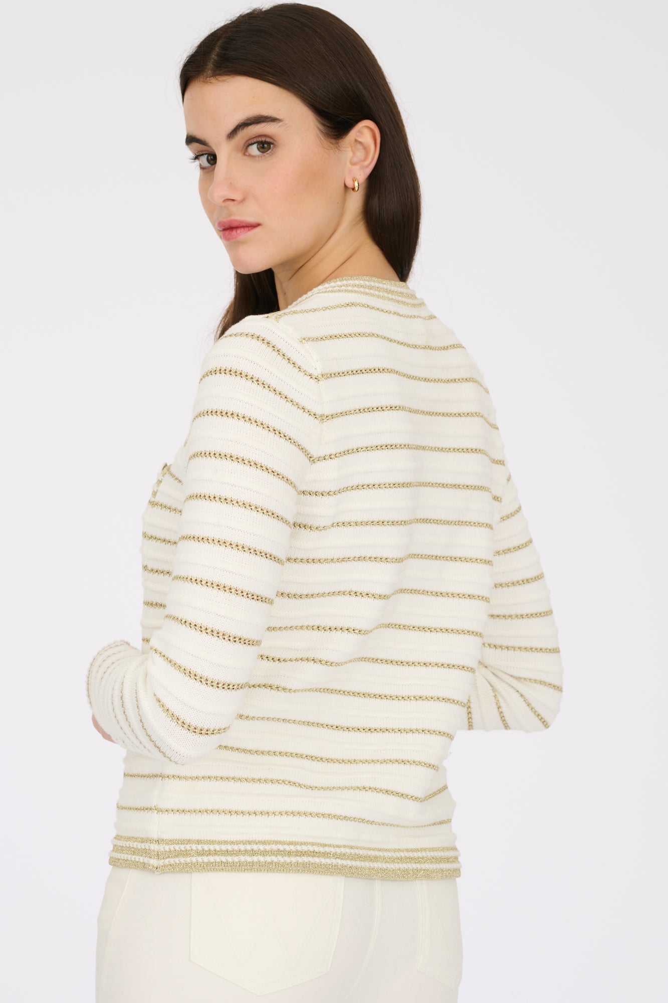 Iridescent tweed cardigan