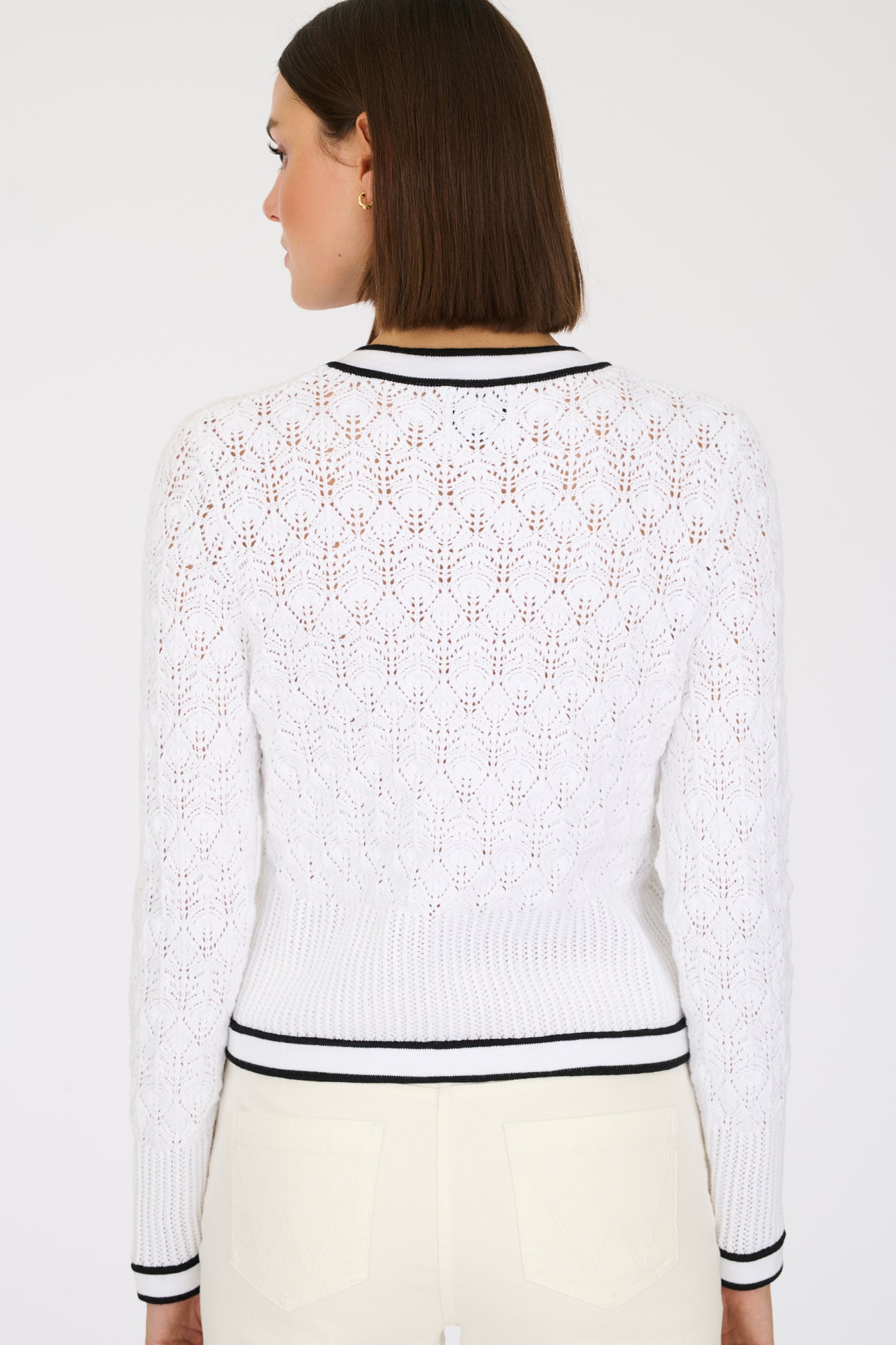 Openwork cardigan