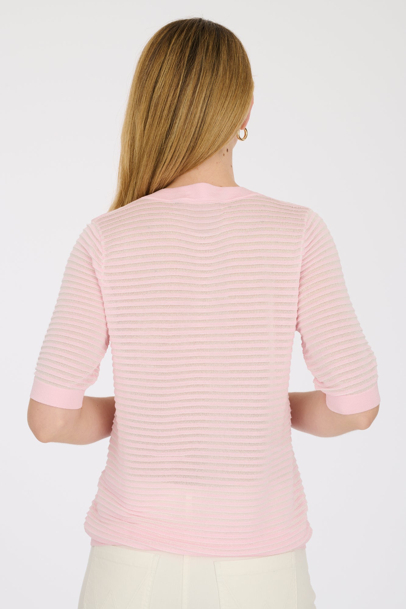 Ottoman-effect flowing viscose top