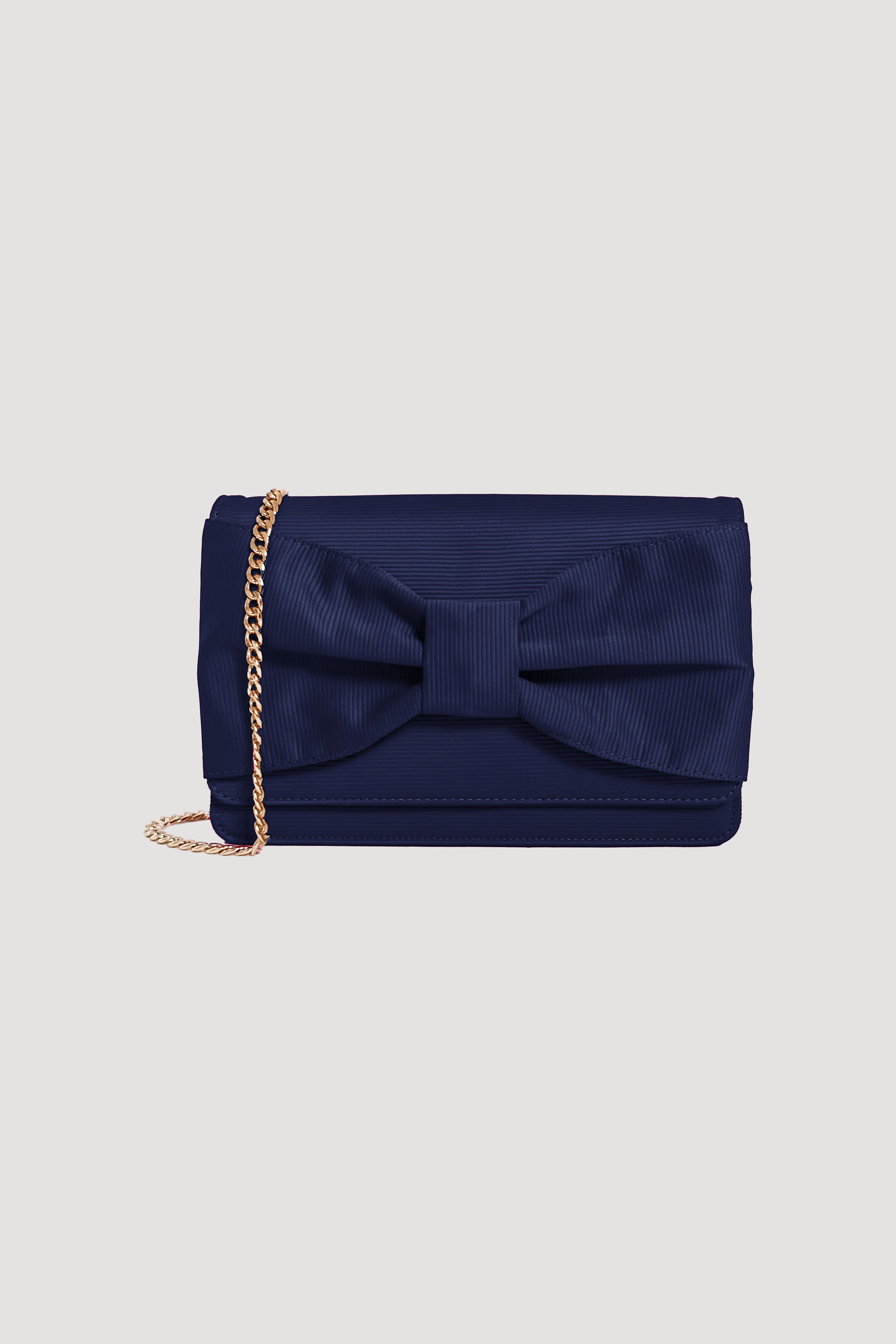 Ottoman clutch bag with bow