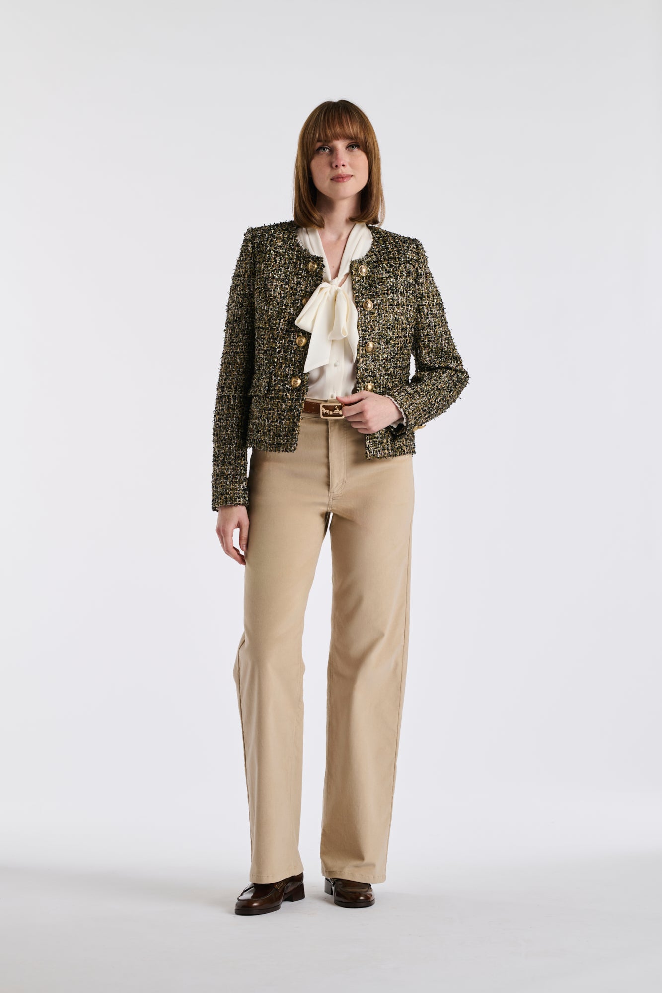 Veste en tweed multico esprit militaire