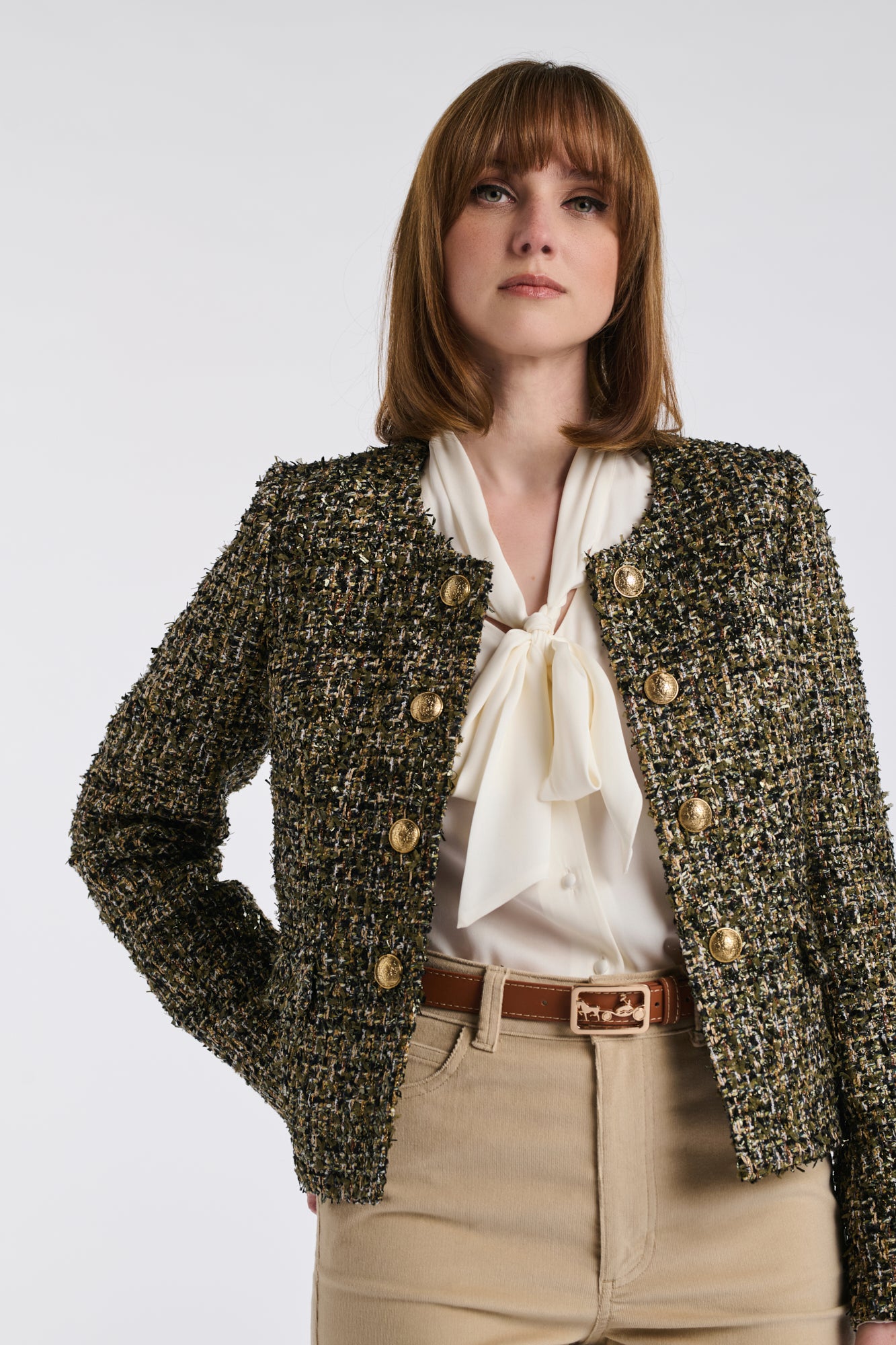 Veste en tweed multico esprit militaire