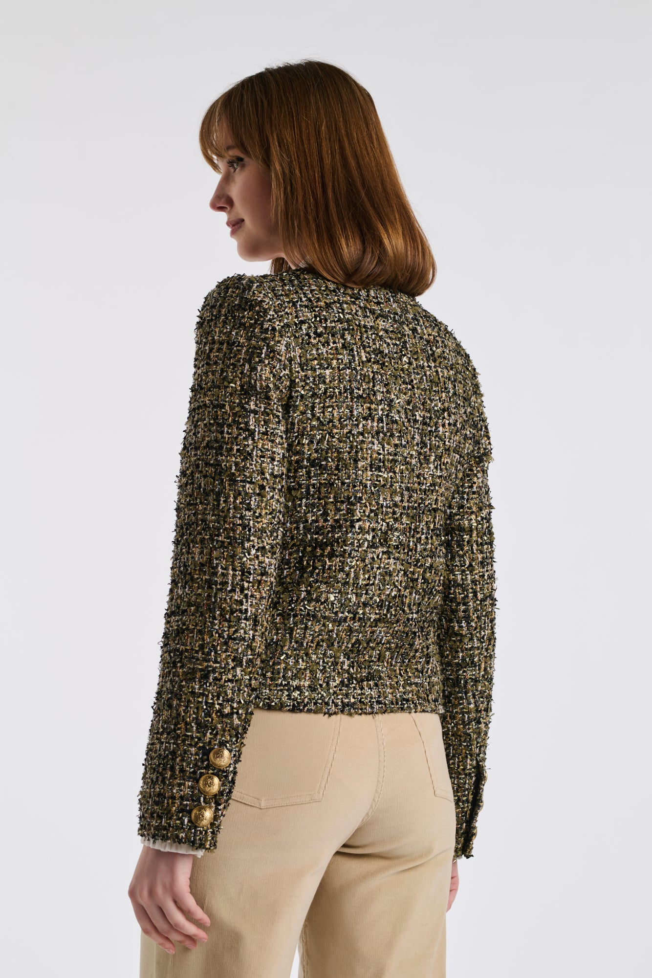 Veste en tweed multico esprit militaire