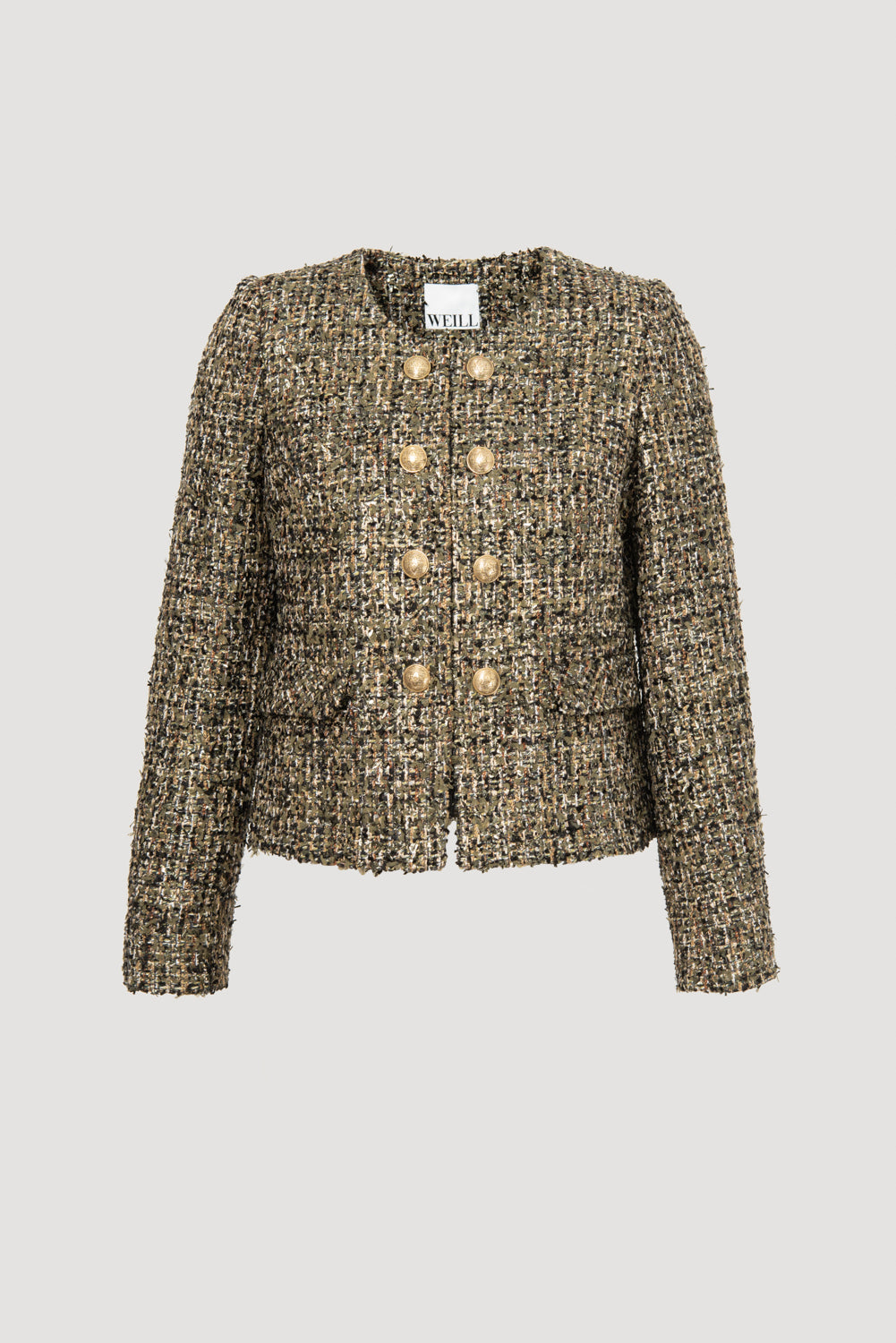 Veste en tweed multico esprit militaire