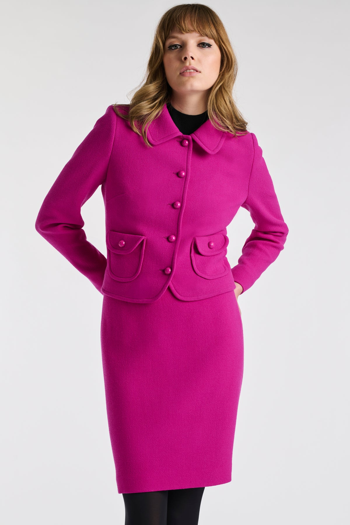 Veste en crêpe de laine
