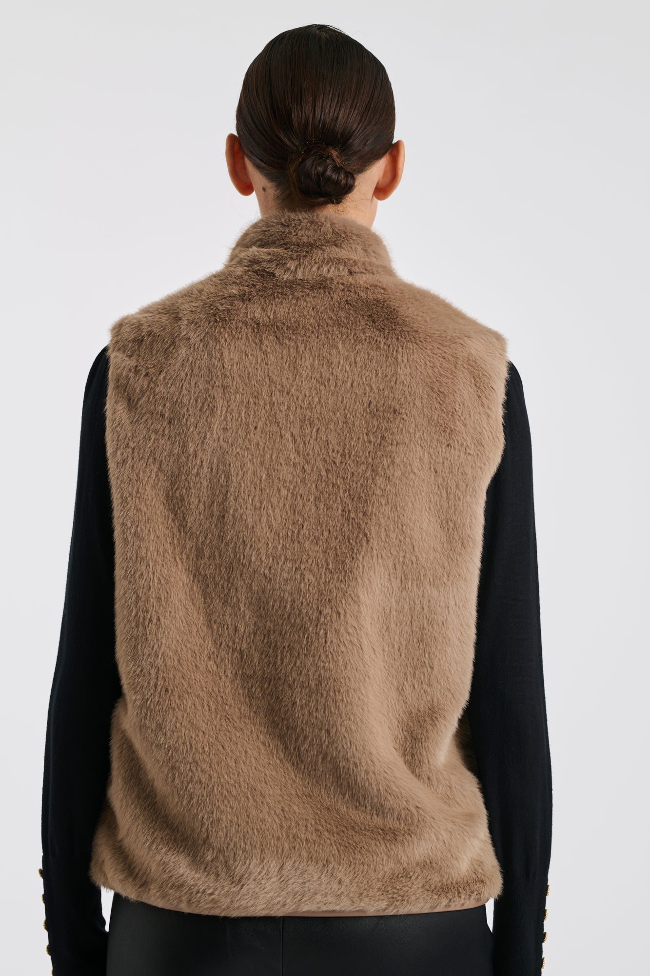 Blouson bimatière sans manche